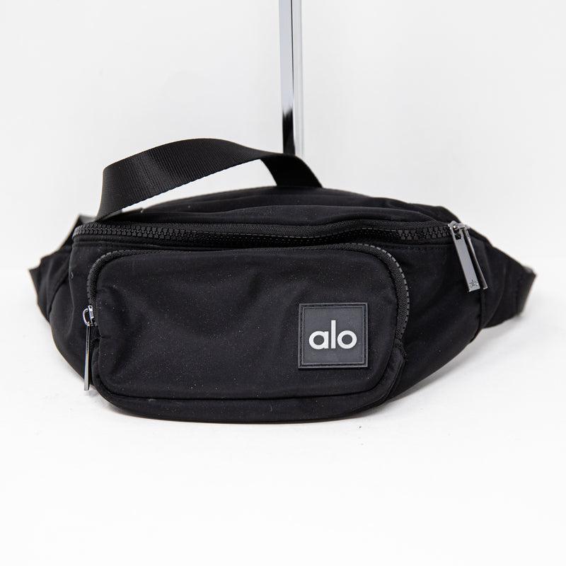 Alo Yoga Explorer Multi Zipper Waist Hip Crossbody Fanny Pack Bag Purse Black