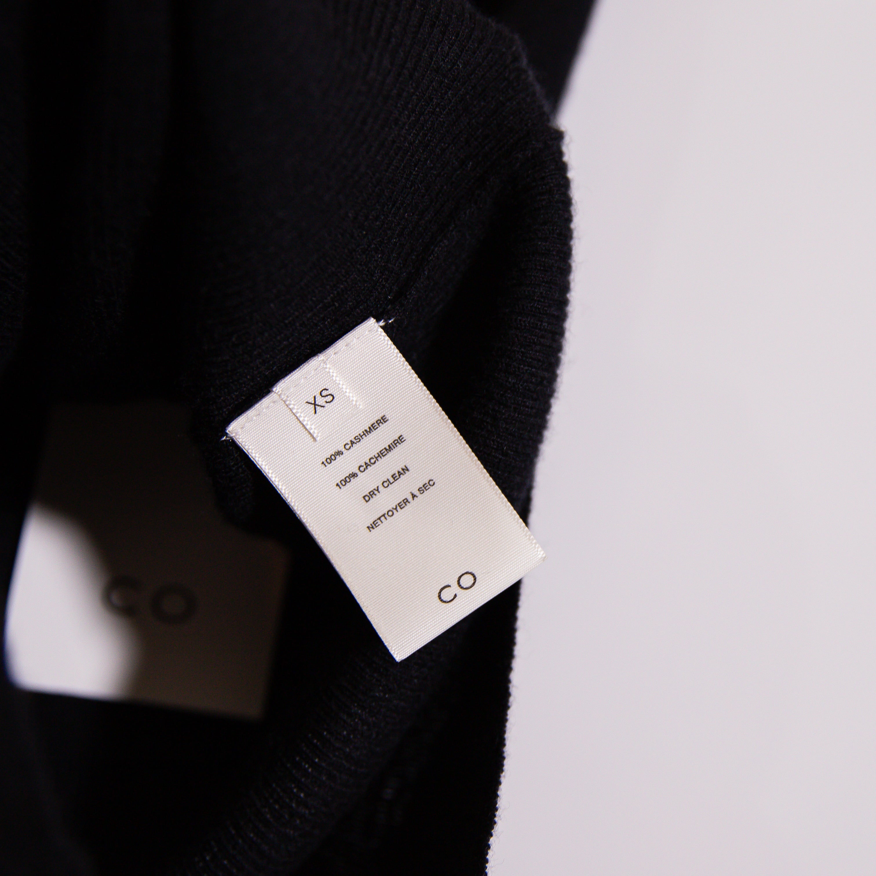 NEW CO 100% Cashmere Ribbed Knit Scoop Neck Sleeveless Tank Top Black XS