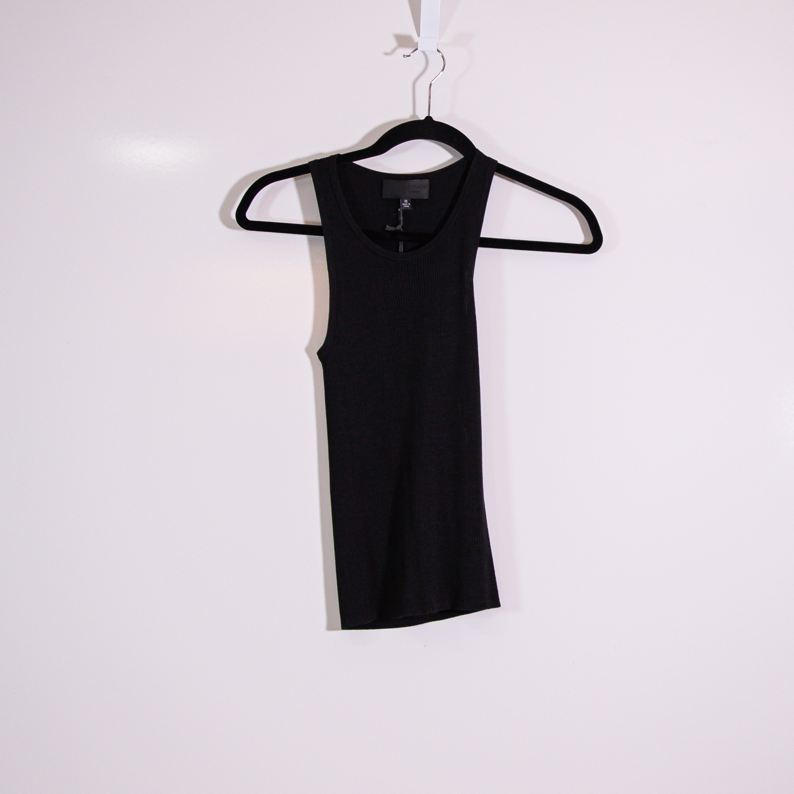 NEW Nili Lotan Lottie Silk Ribbed Knit Stretch Scoop Neck Sleeveless Tank Top XS