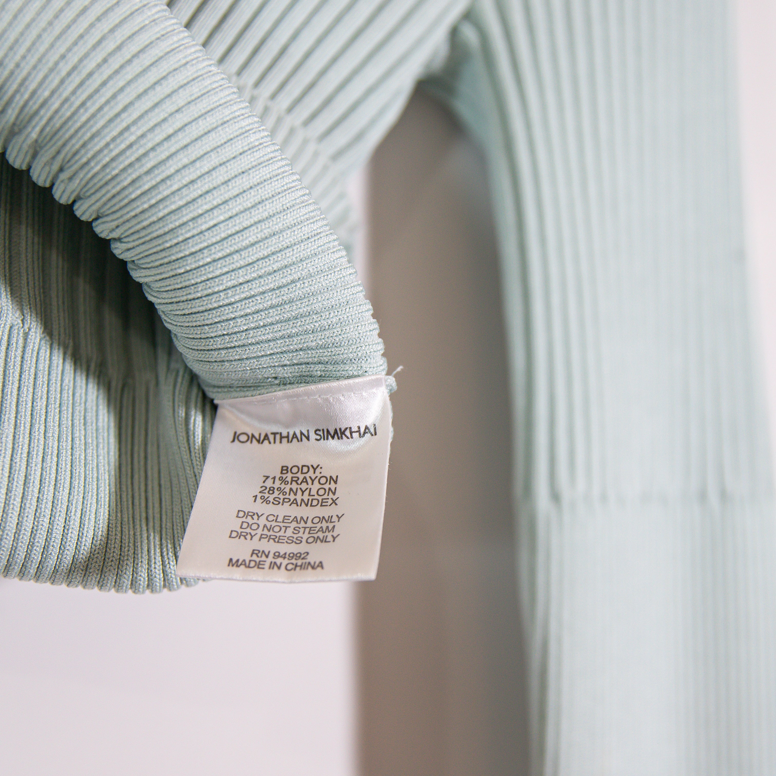 Jonathan Simkhai Women’s Ailany Ribbed Knit Stretch Shrunken Cardigan Sweater S