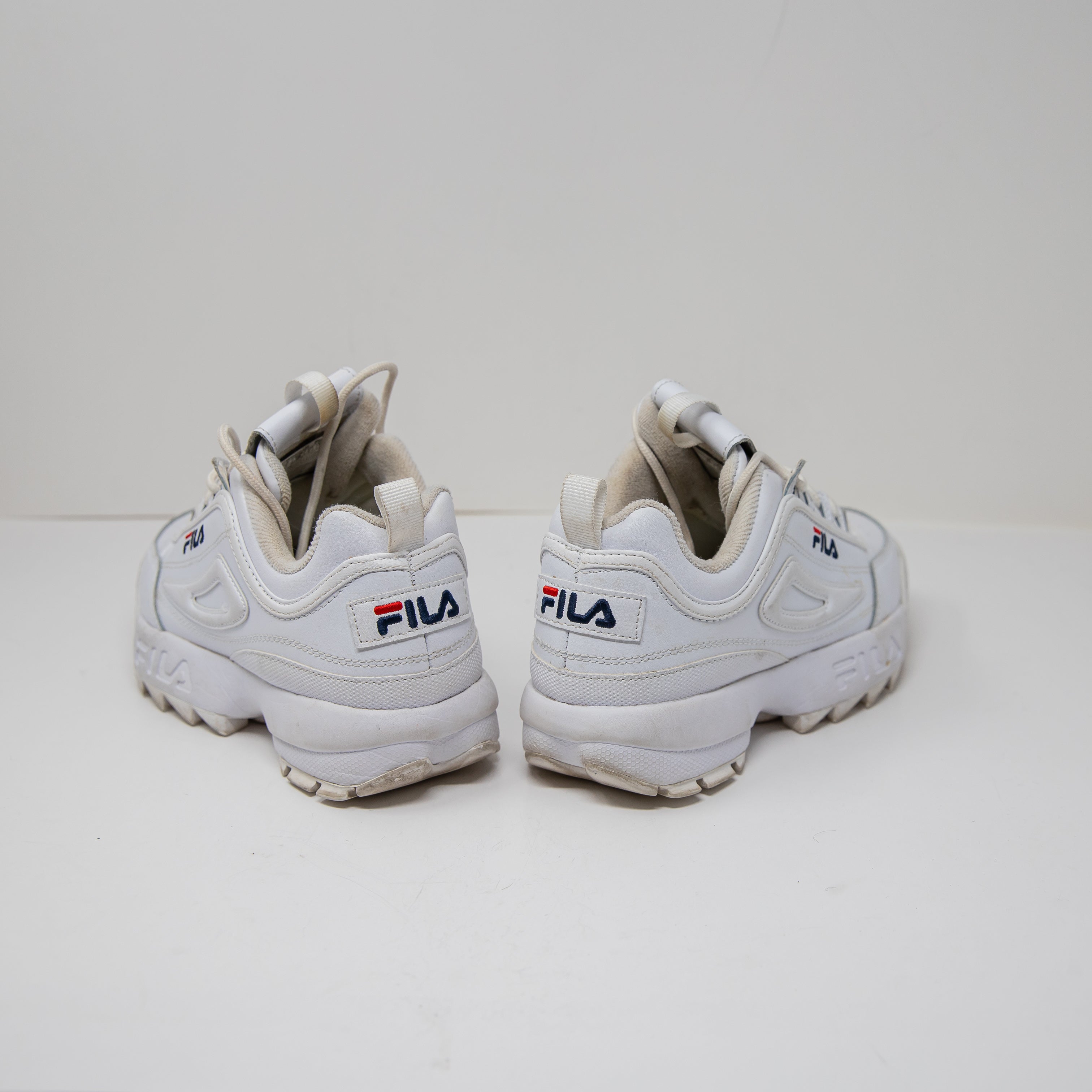 Fila Women's Nicondi Leather Low Top Chunky Sole Lace Up Sneakers Shoes White 7