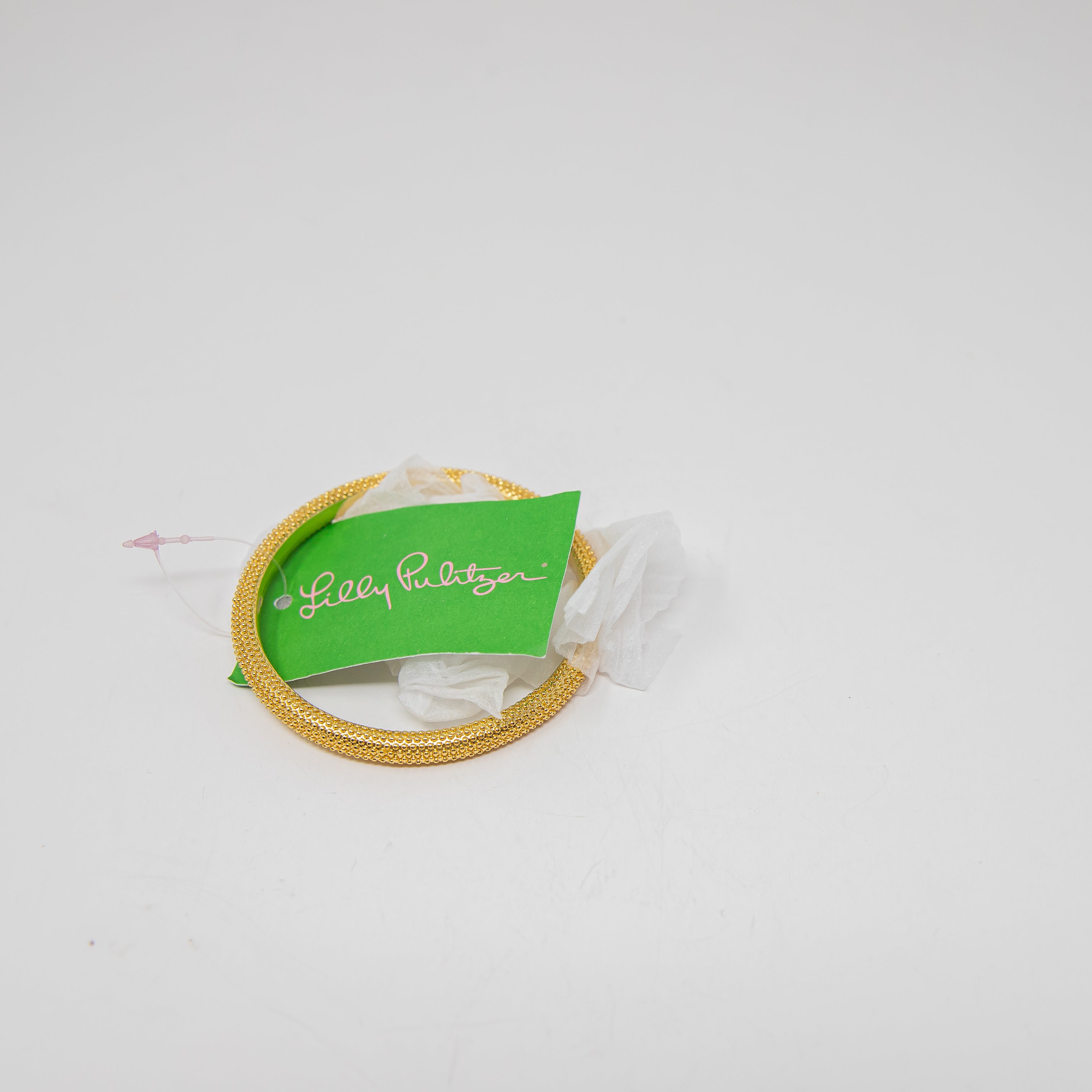 NEW Lilly Pulitzer Gold Textured Bangle Bracelet Jewelry Accessory
