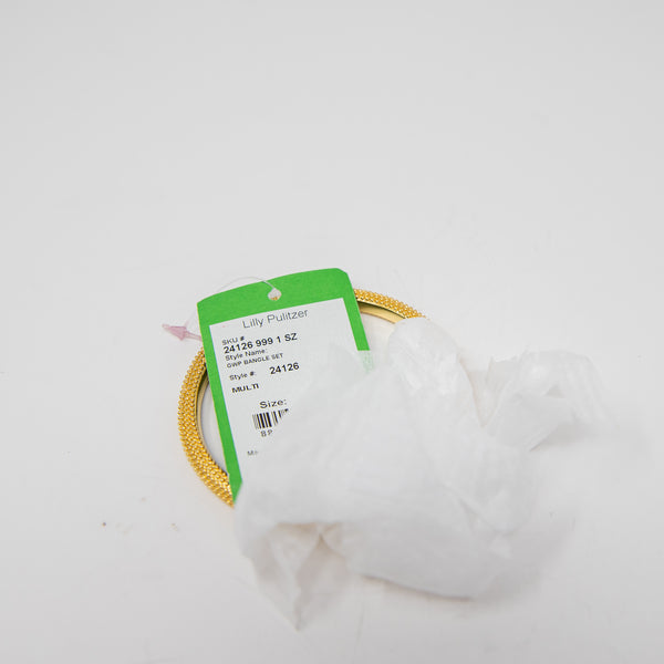 NEW Lilly Pulitzer Gold Textured Bangle Bracelet Jewelry Accessory