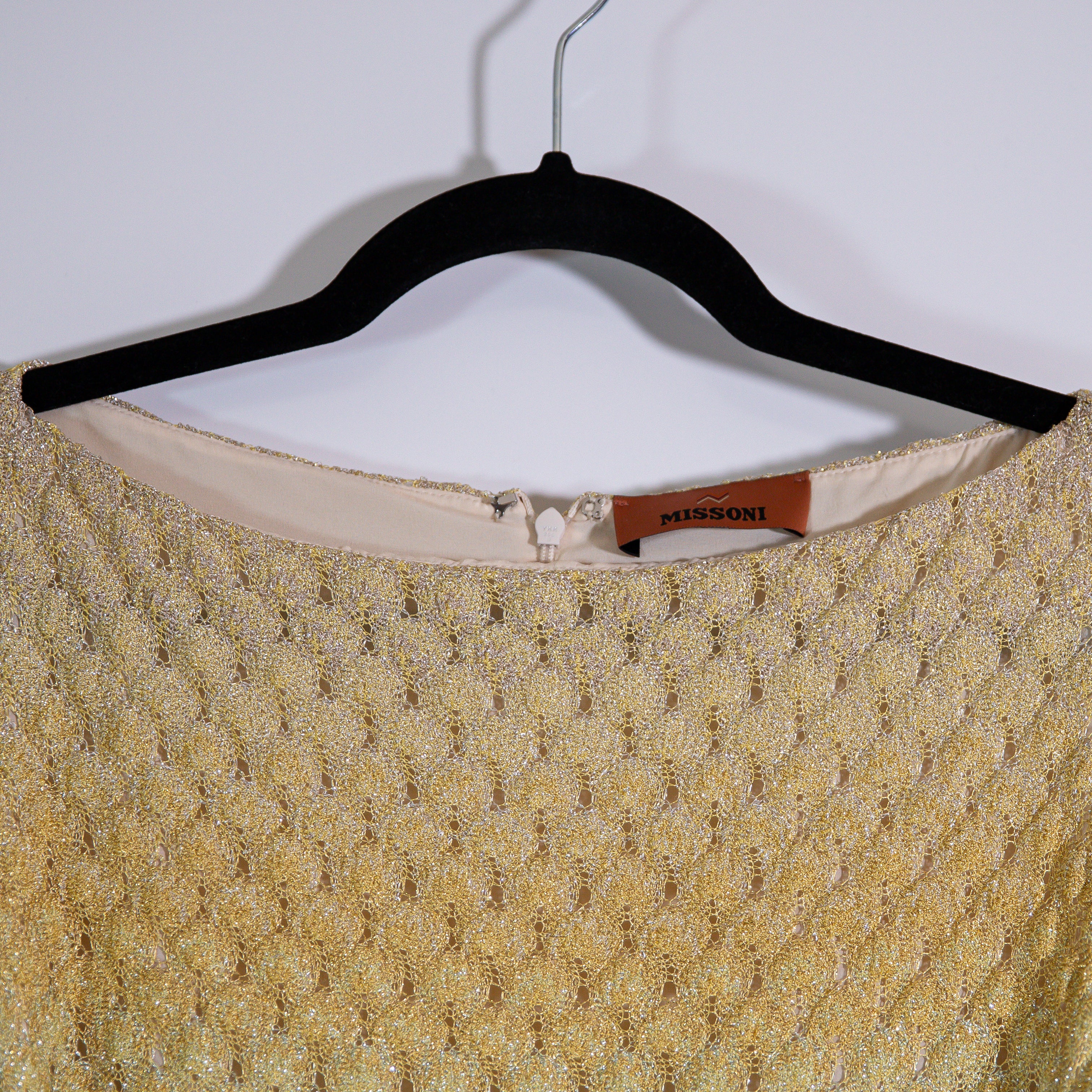 Missoni Metallic Sparkle Ombre Knit Stretch Pullover Mini Dress S6154-Multi 4
