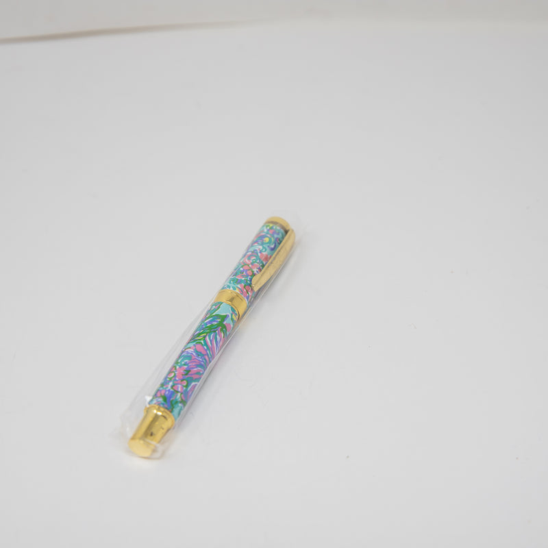 NEW Lilly Pulitzer Shorely Blue Exotic Escapade Accessory School Work Office Pen