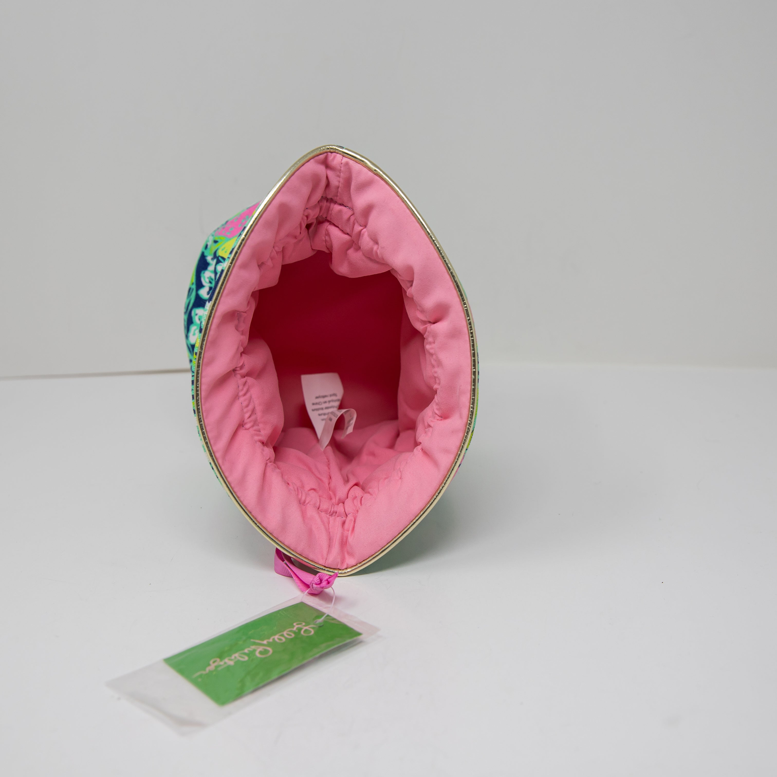 NEW Lilly Pulitzer Jewelry Drawstring Pouch Night Navy Spill The Juice Print