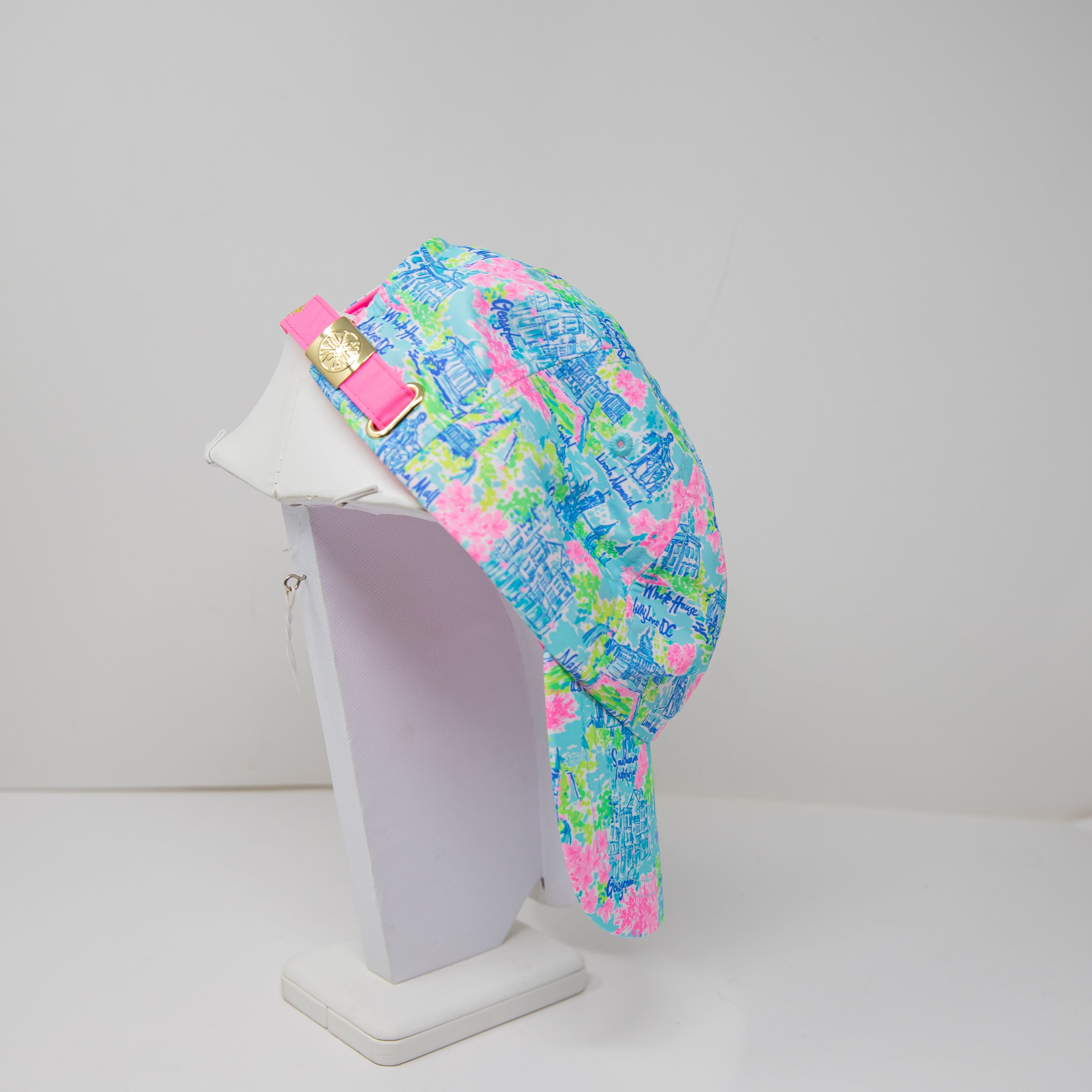 Lilly Pulitzer Run Around Adjustable Baseball Cap Hat Lilly Loves Washington DC