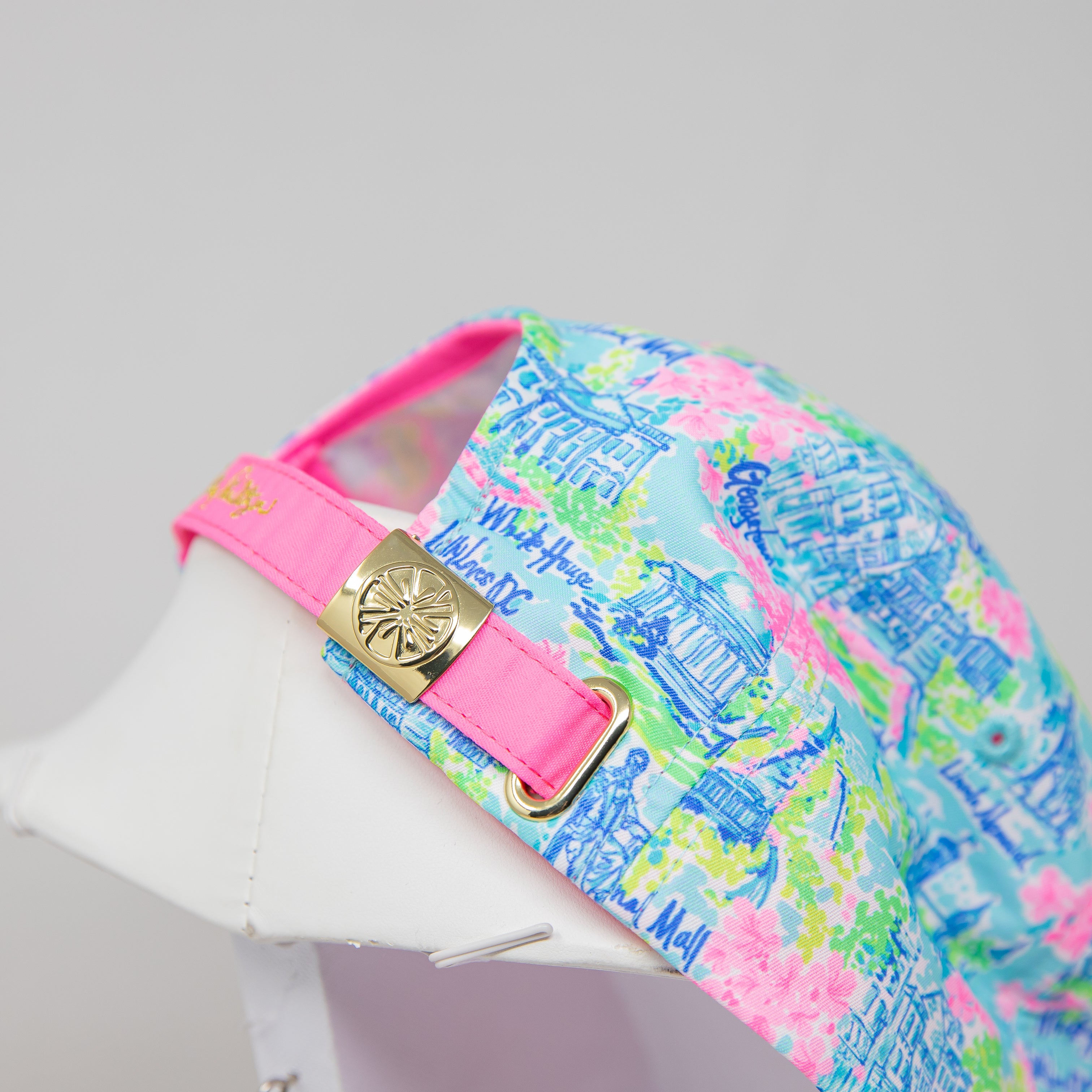 Lilly Pulitzer Run Around Adjustable Baseball Cap Hat Lilly Loves Washington DC