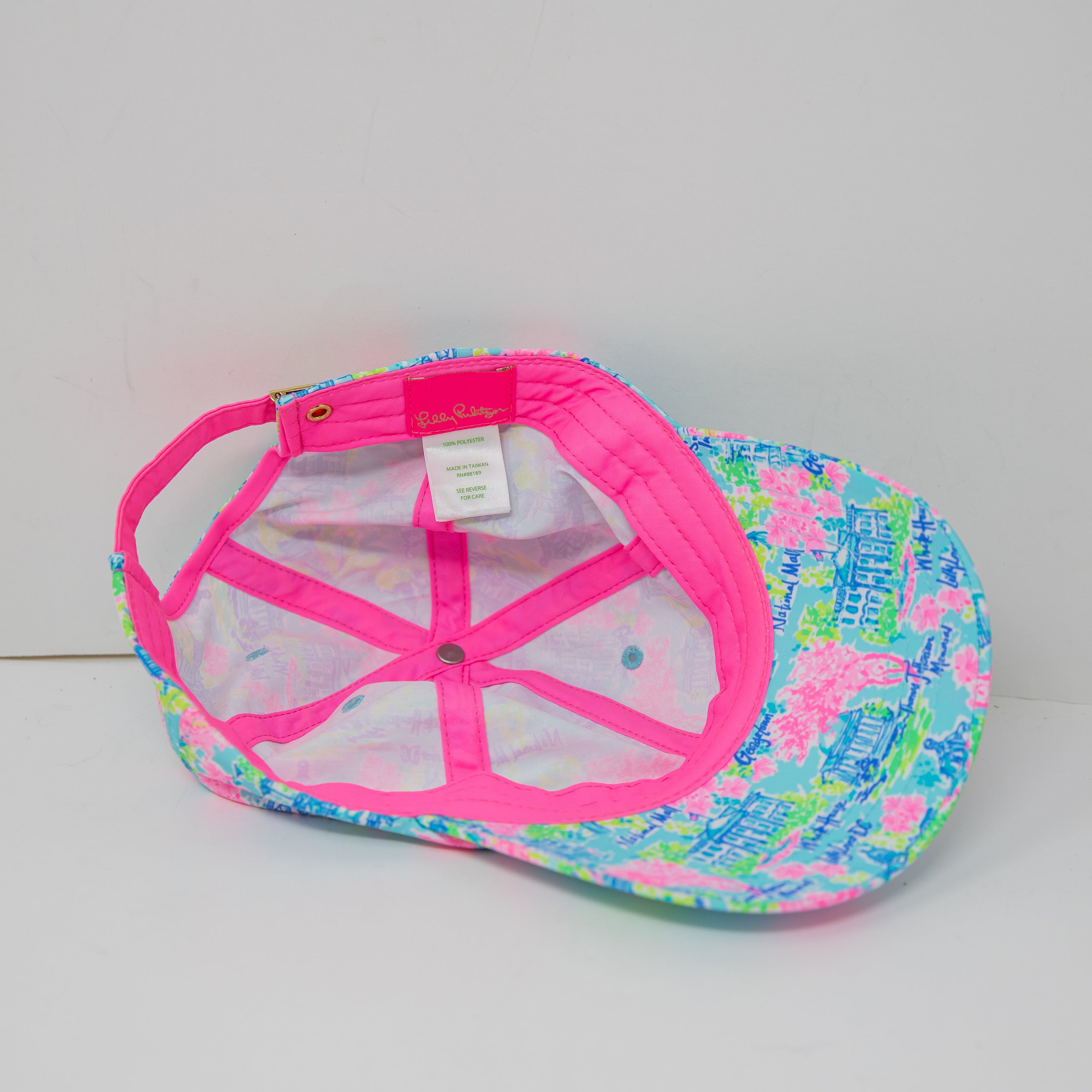 Lilly Pulitzer Run Around Adjustable Baseball Cap Hat Lilly Loves Washington DC