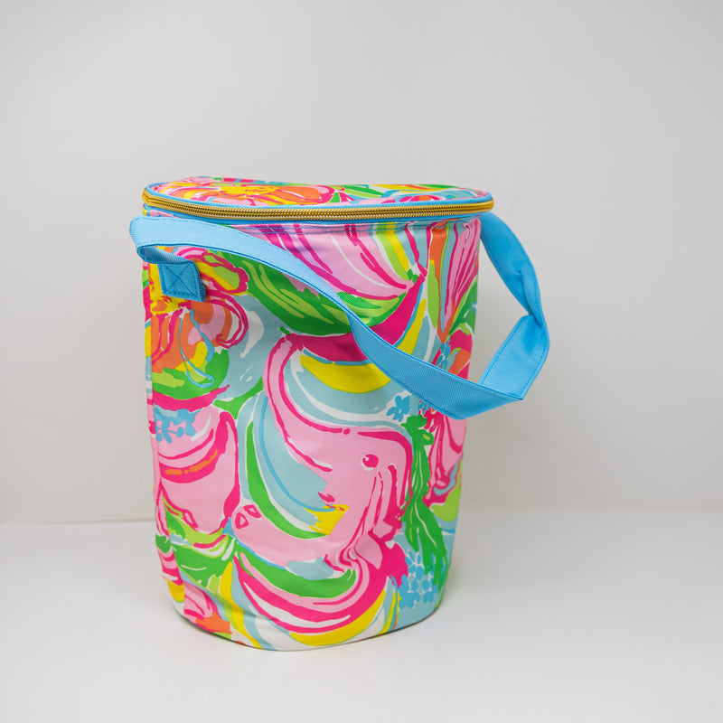 NEW Lilly Pulitzer Ice Bucket Drink Picnic Cooler Bag Purse So A Peeling Print