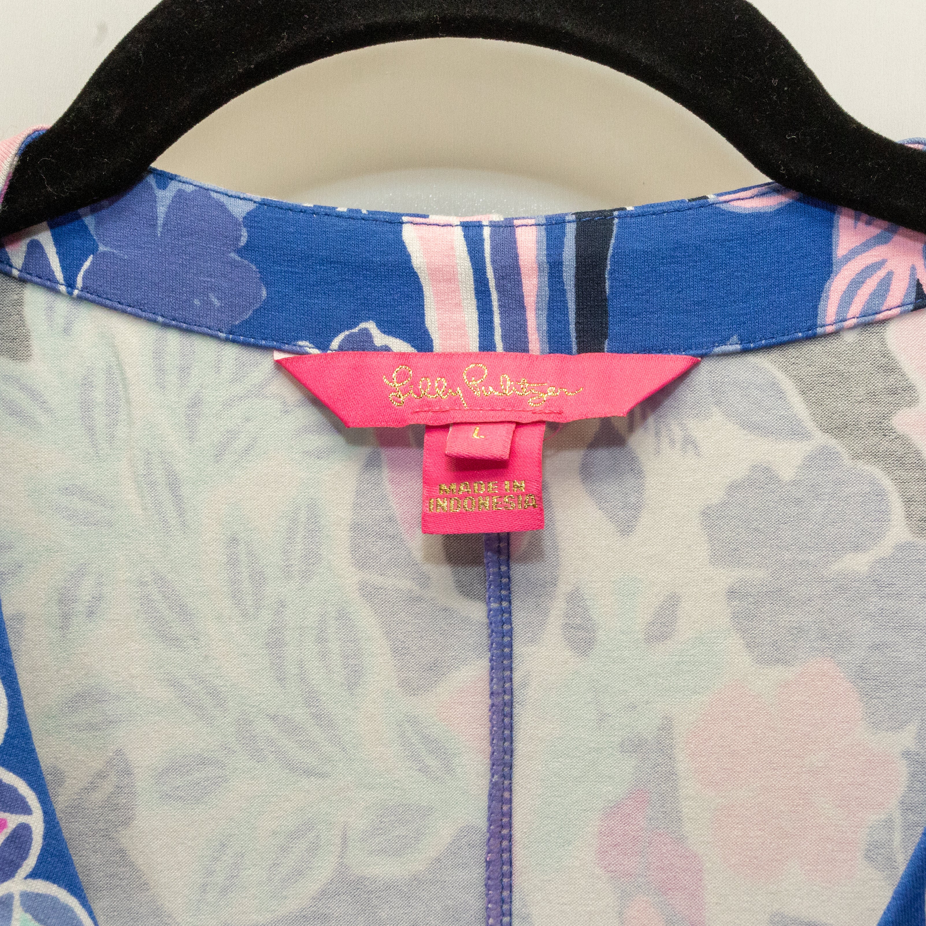 Lilly Pulitzer Melli Iris Blue Giraffe Park Print Pattern Mini Shift Dress L