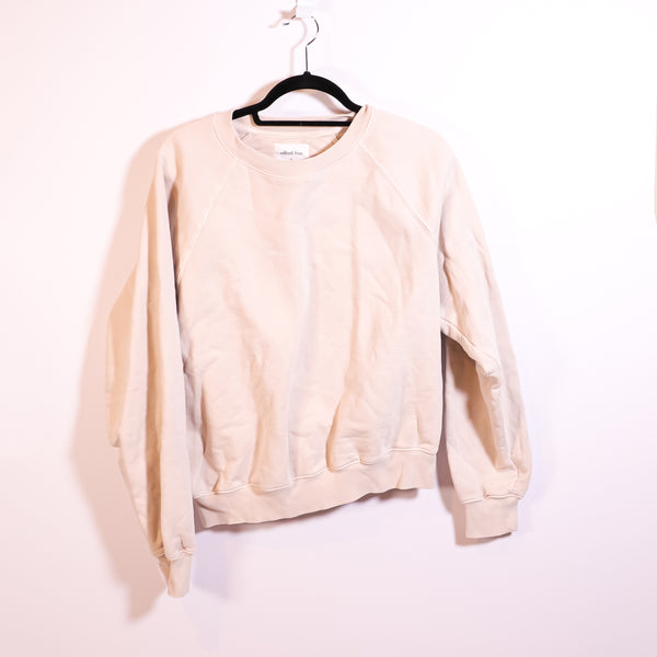 Wilfred Free Aritzia Crew Neck Fleece Lined Pullover Sweater Sweatshirt Birch M