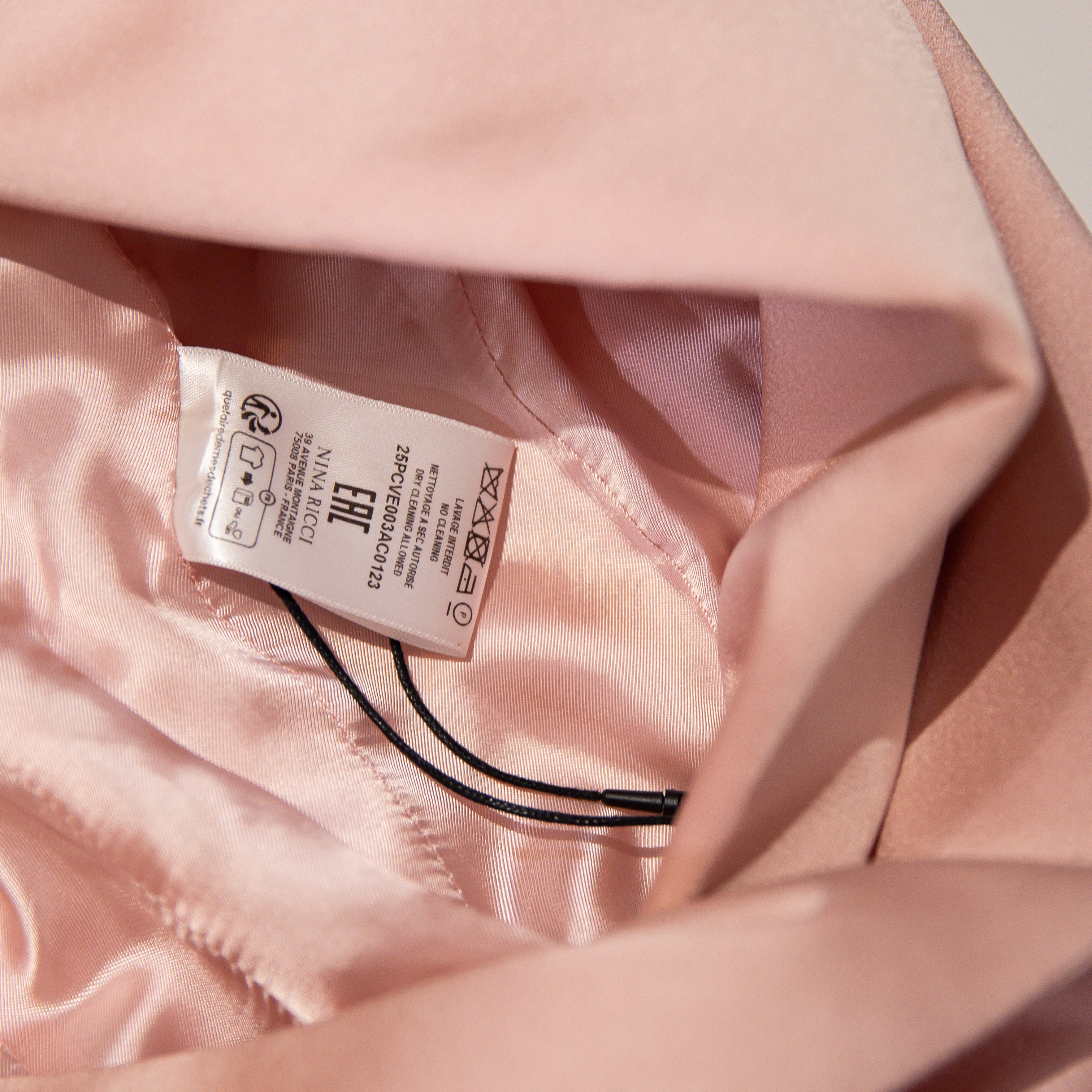 NEW Nina Ricci Double Breasted Collared Sleeveless Crepe Satin Jacket Vest Blush