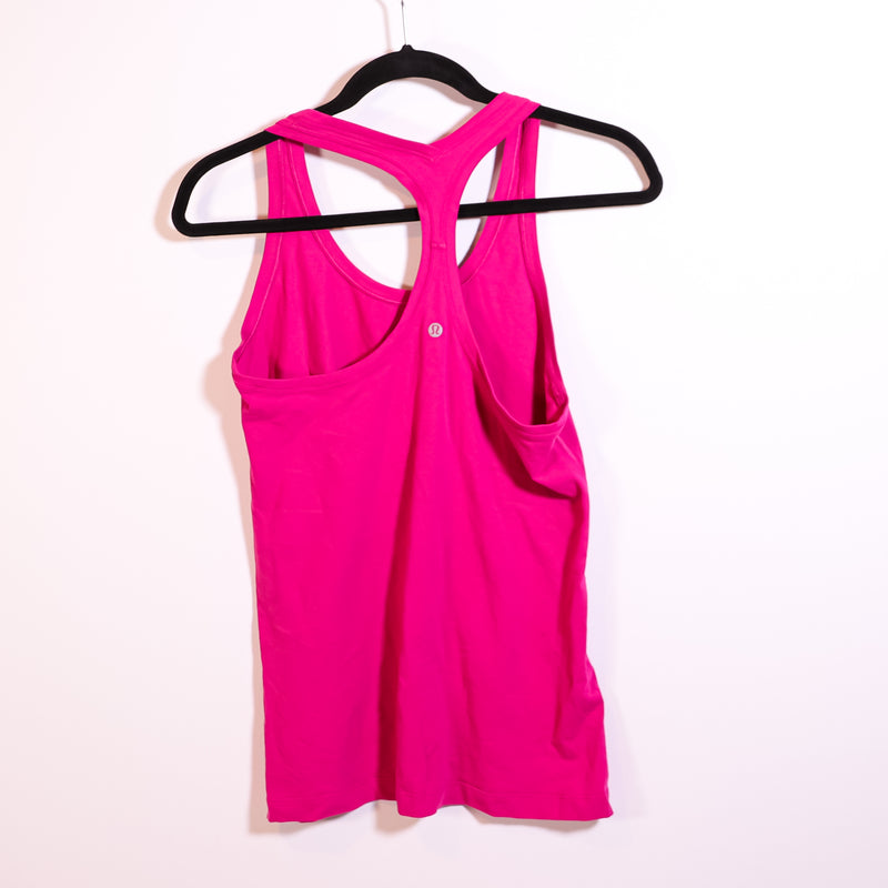 Lululemon Women's Cool Racerback Athletic Work Out Tank Top Solid Pink 10