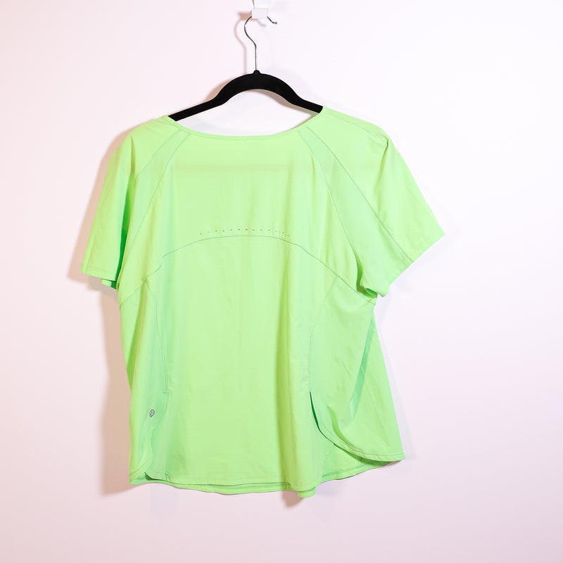 Lululemon Women's Lightweight Stretch Run Short Sleeve Shirt Scream Green 12