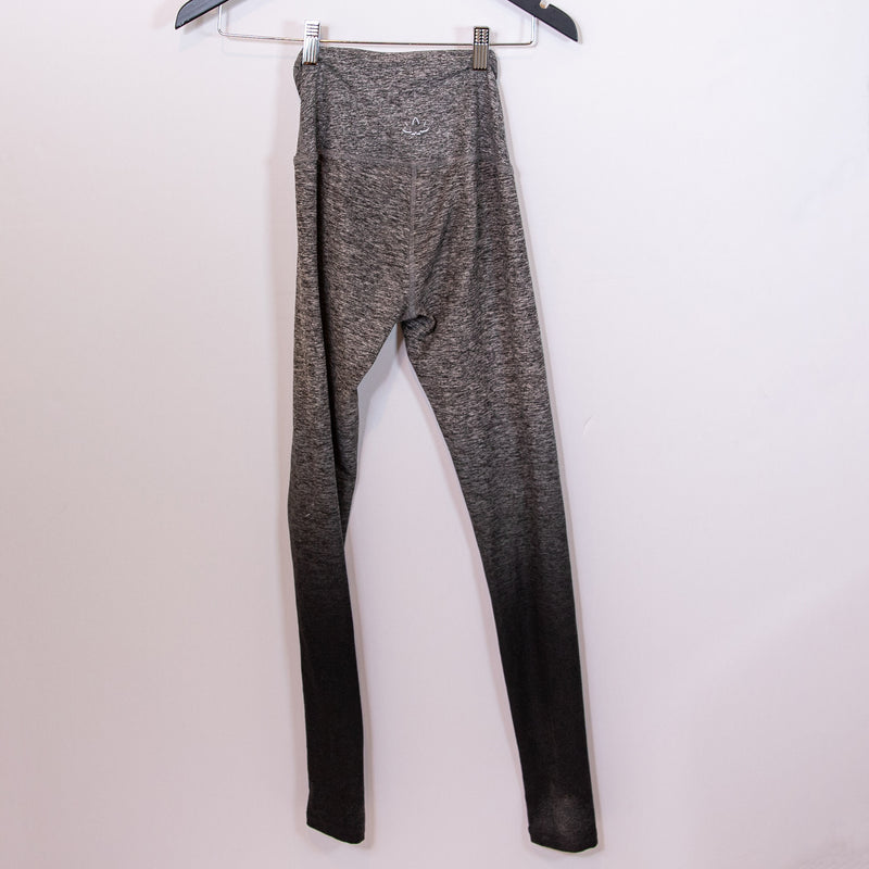 Beyond Yoga Women's Spacedye Gray Black Ombre High Rise Athletic Leggings Pants