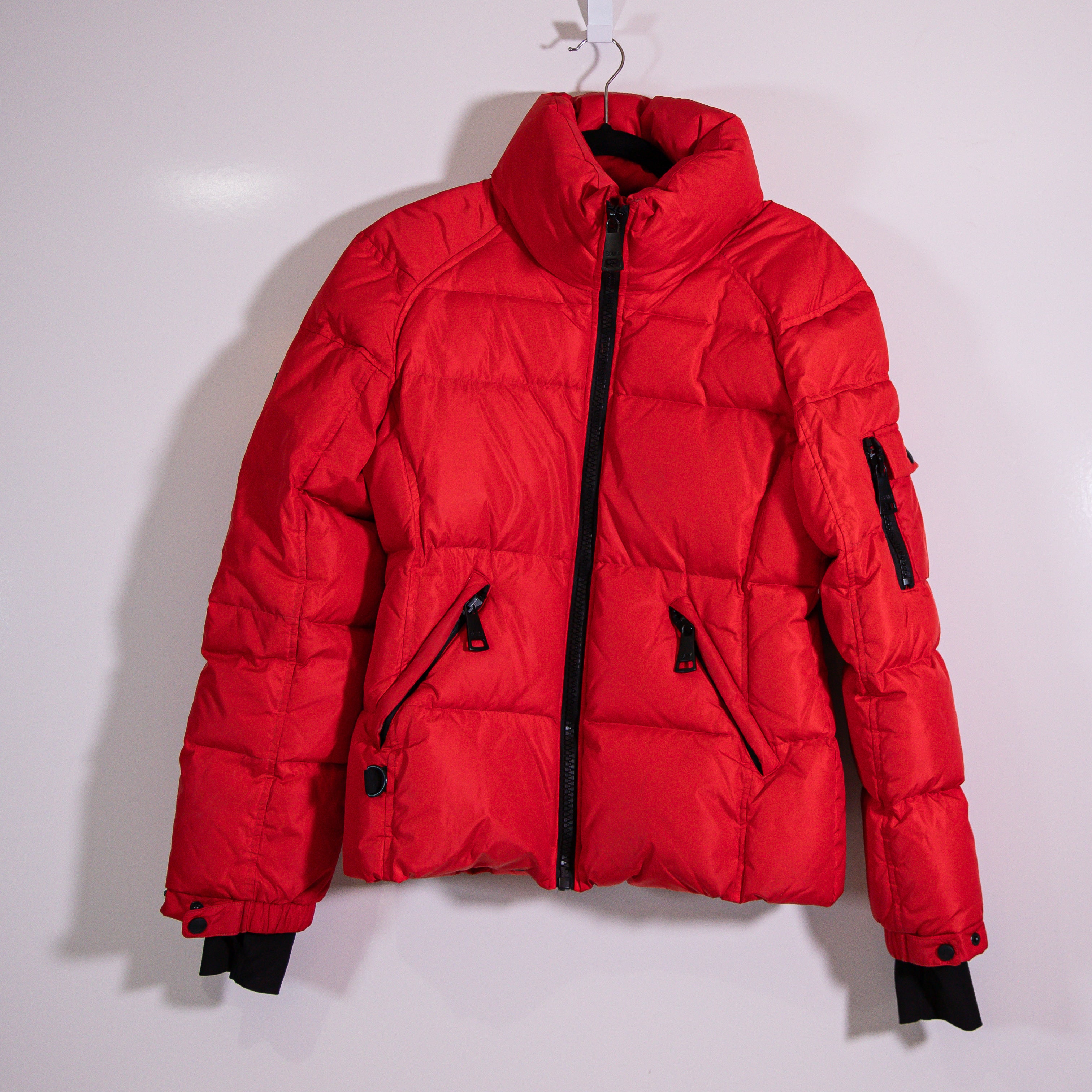 SAM. Freestyle Water Resistant Down Quilted Puffer Full Zip Jacket Coat Red L