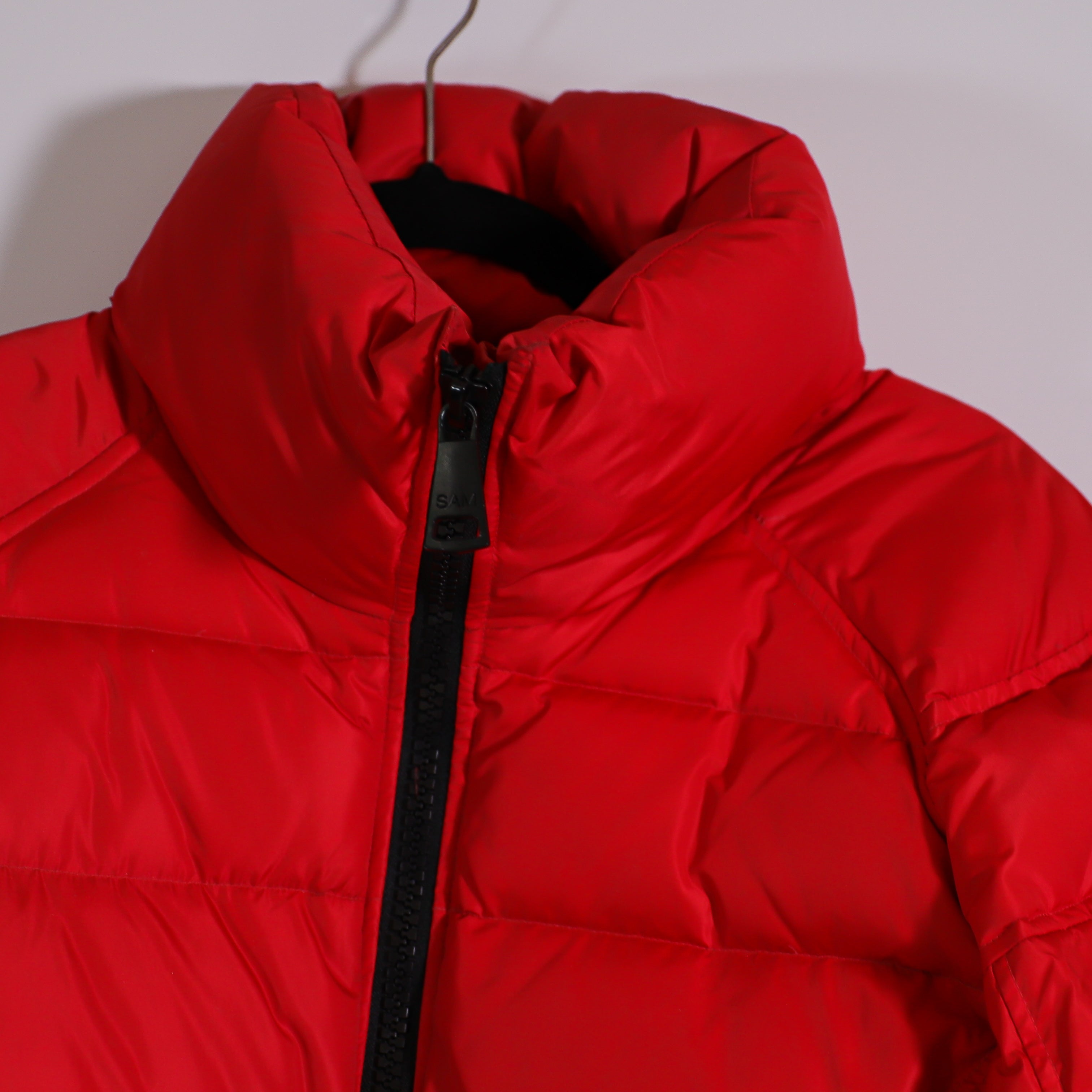 SAM. Freestyle Water Resistant Down Quilted Puffer Full Zip Jacket Coat Red L