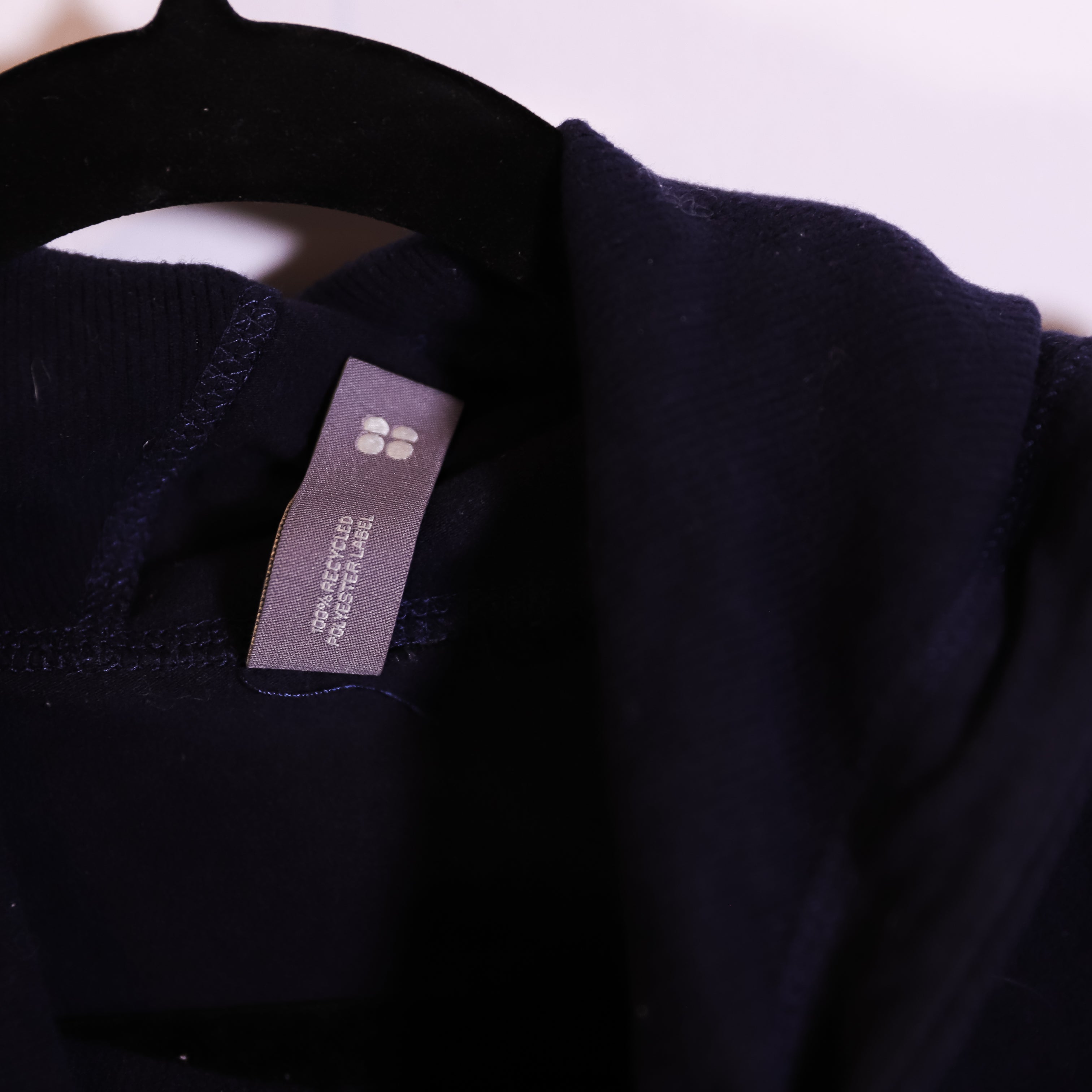 Sweaty Betty Escape Luxe Fleece Hoodie Pullover Sweater Sweatshirt Navy Blue L