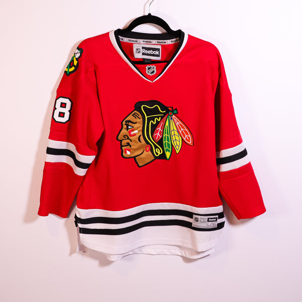 Reebok NHL Hockey Chicago Blackhawks Embroidered Logo Kane 88 Jersey L/XL