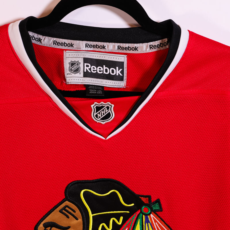 Reebok NHL Hockey Chicago Blackhawks Embroidered Logo Kane 88 Jersey L/XL