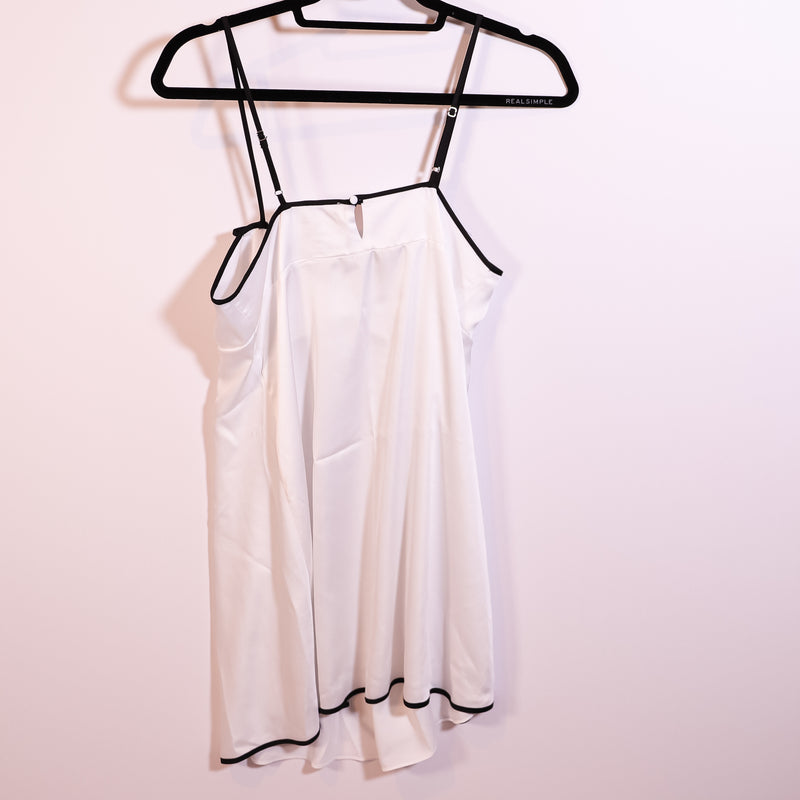 Kate Spade Bridal Bride Bow Tie Front Chemise Satin Nightgown Slip Dress White S