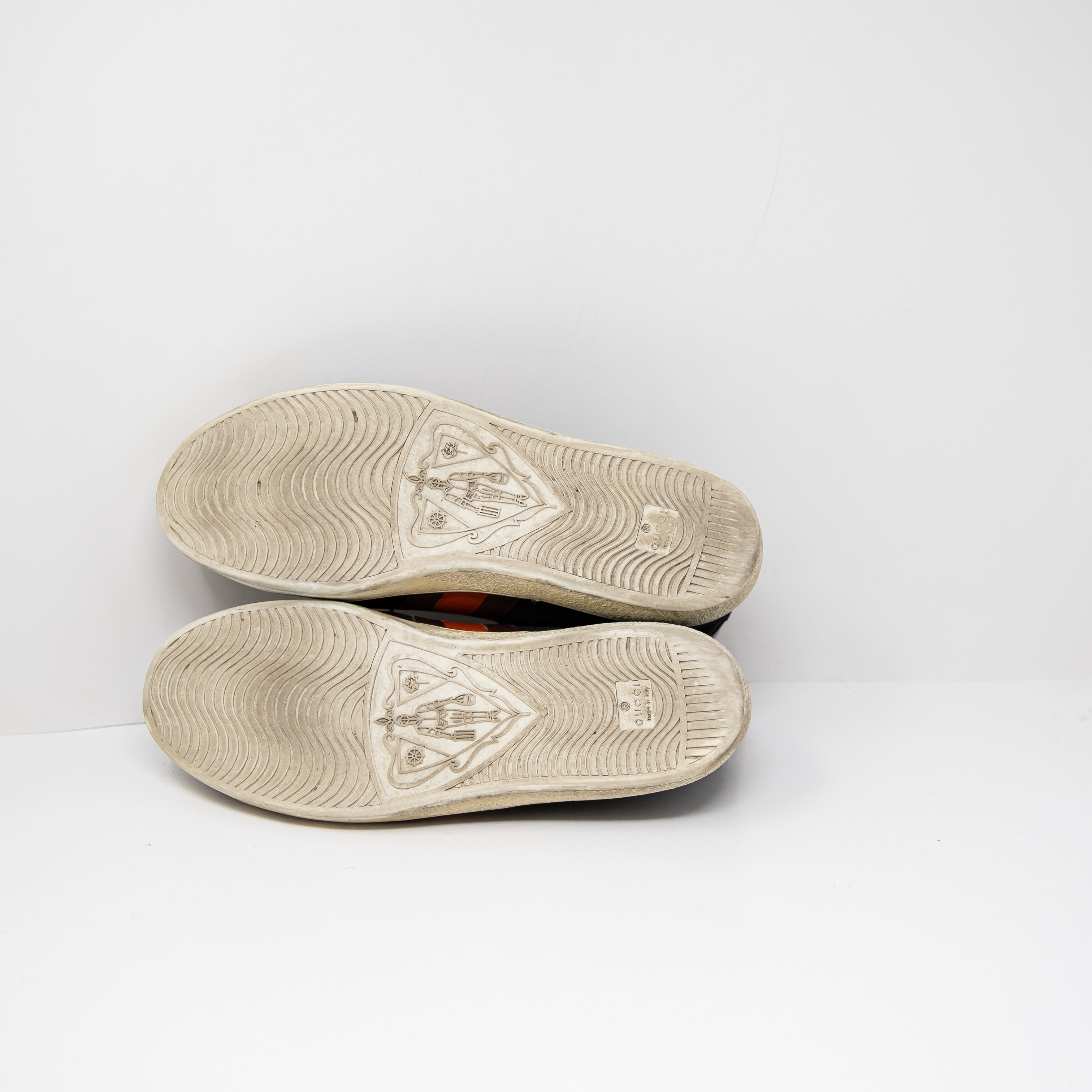 Gucci Men's Genuine Suede Leather High Top Lace Up Trainers Sneakers Shoes Black