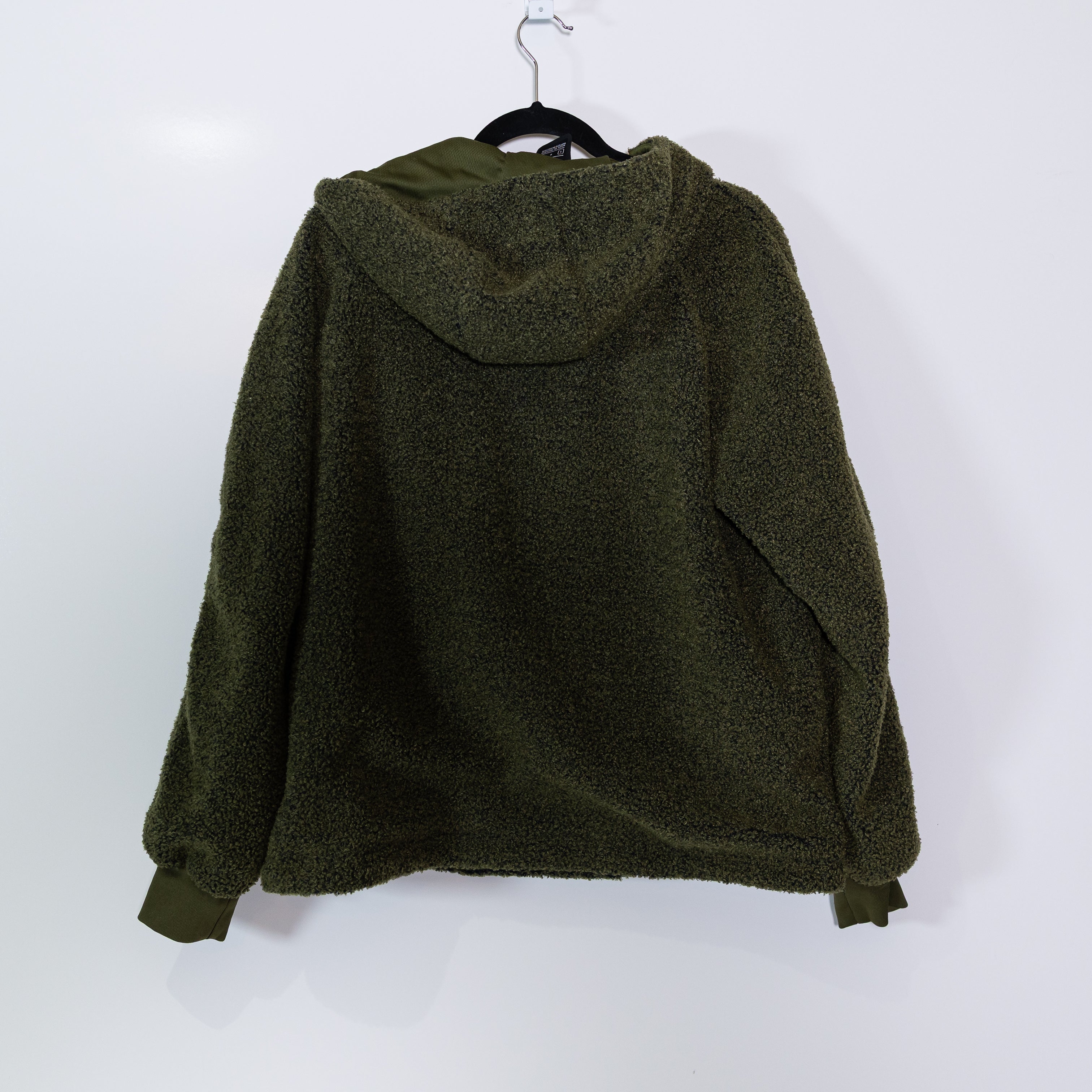 Nike Sportswear Women's NSW Pullover Sherpa Fleece Hoodie Green AJ7284-395 Small