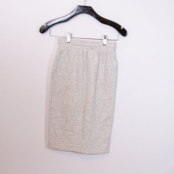 TNA Aritzia Cariboo Cotton Fleece Lined Mid Rise Straight Pencil Skirt Gray XXS