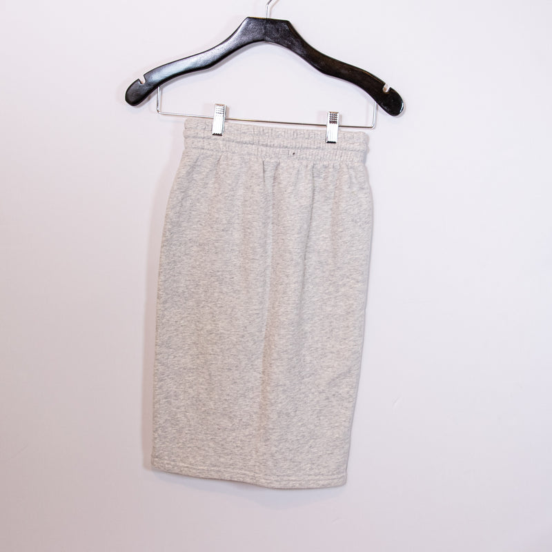 TNA Aritzia Cariboo Cotton Fleece Lined Mid Rise Straight Pencil Skirt Gray XXS