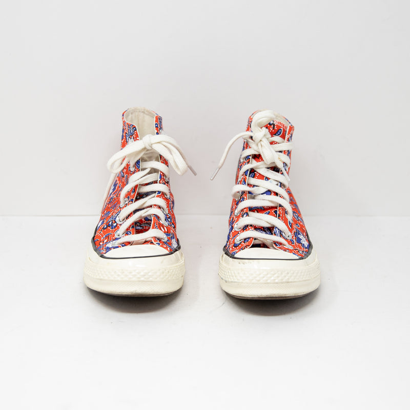 Converse Women's Red Paisley Floral Print Chuck 70 High Top Casual Sneakers Shoe