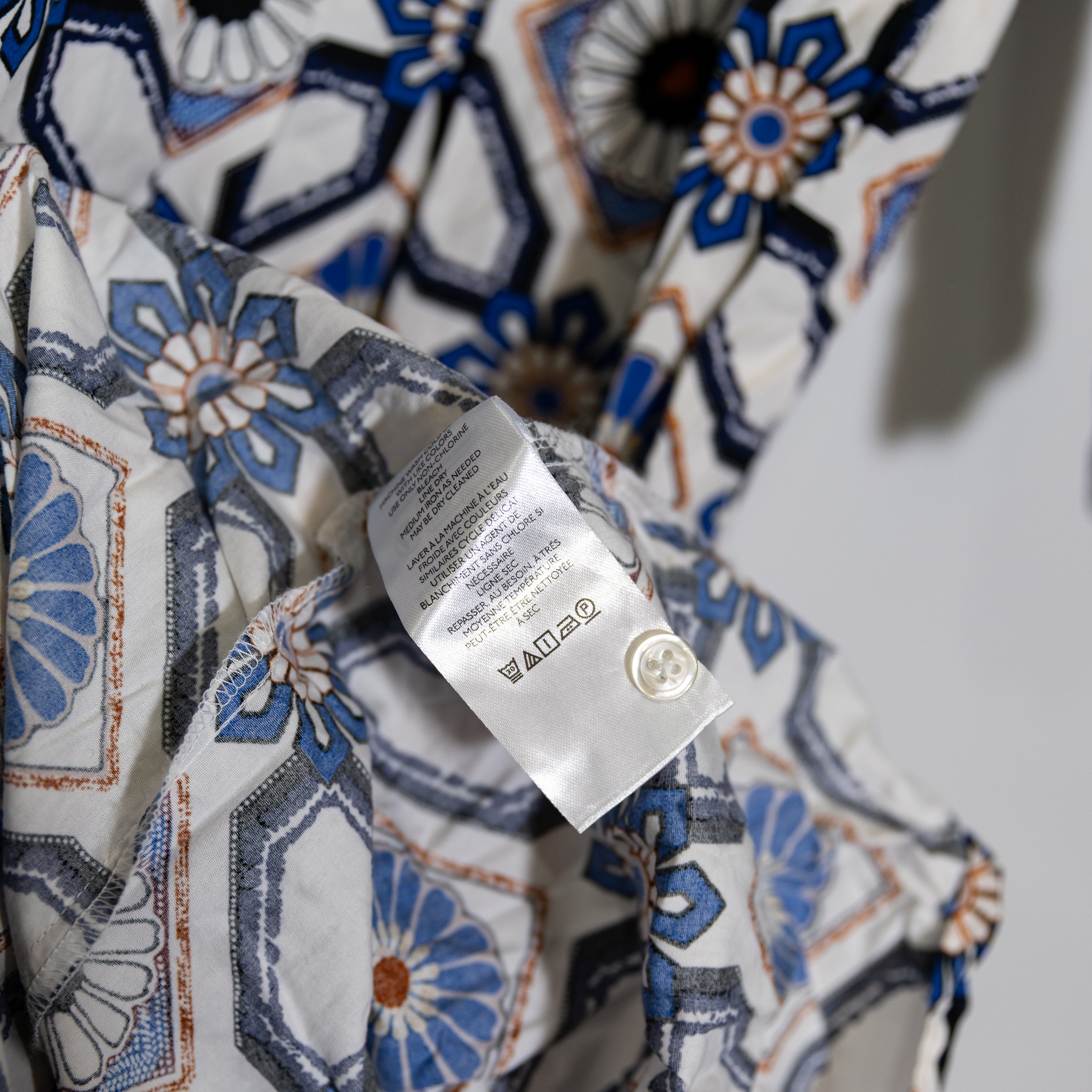 Maeve Anthropologie Bettina Tiered Cotton Poplin Collared Shirt Midi Dress M