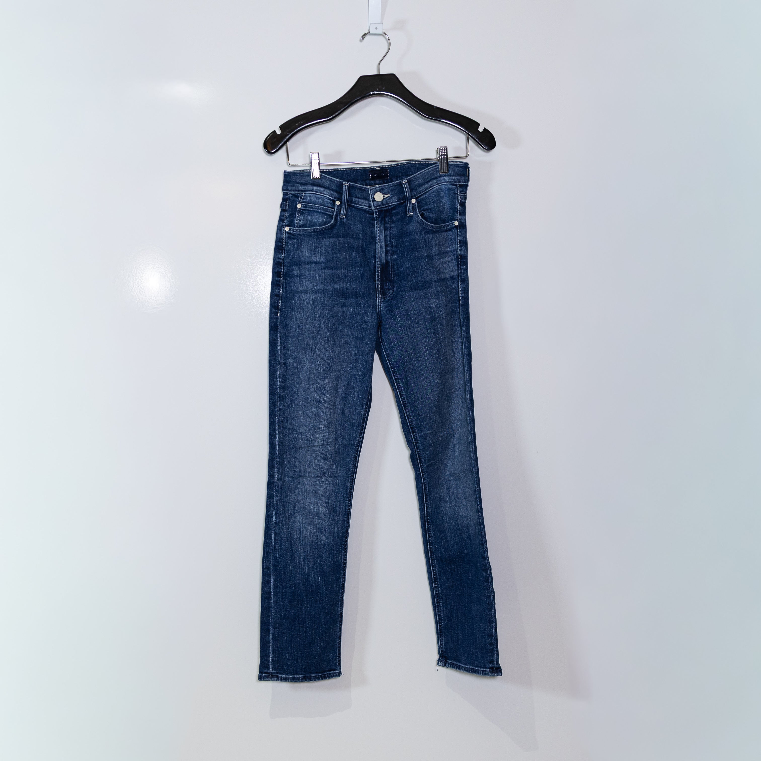 Mother Denim The Mid Rise Dazzler Ankle Crop Cotton Stretch Nothing Between Us