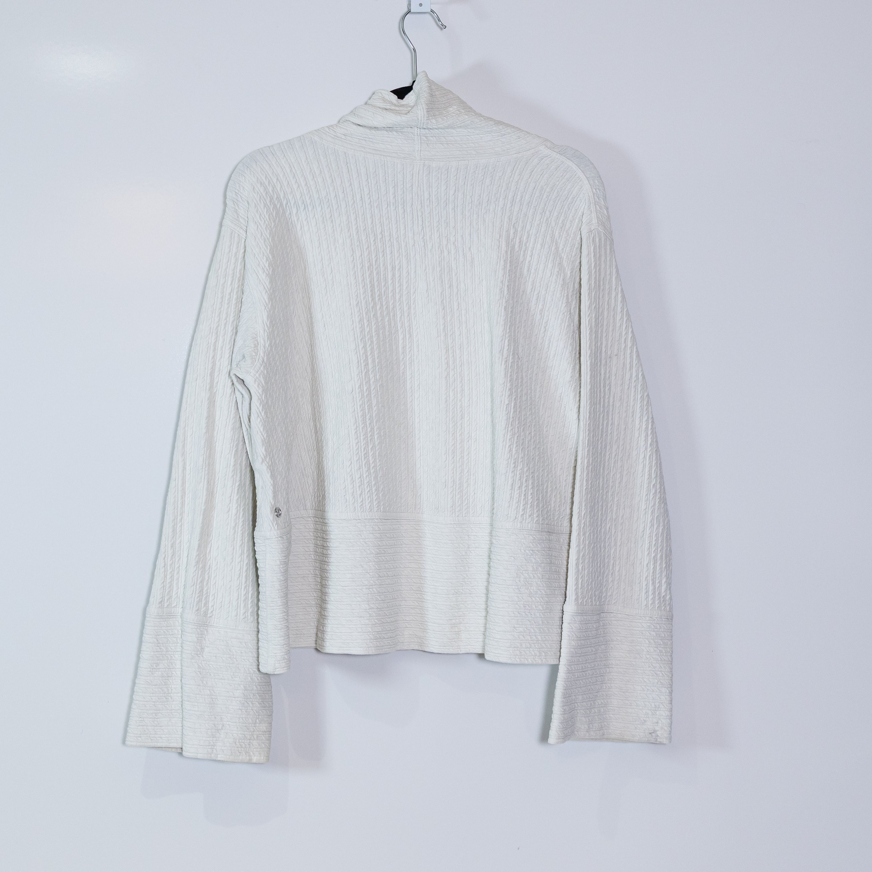Lululemon Women's Retreat Yourself Textured Knit Pullover Hoodie Sweater Ivory