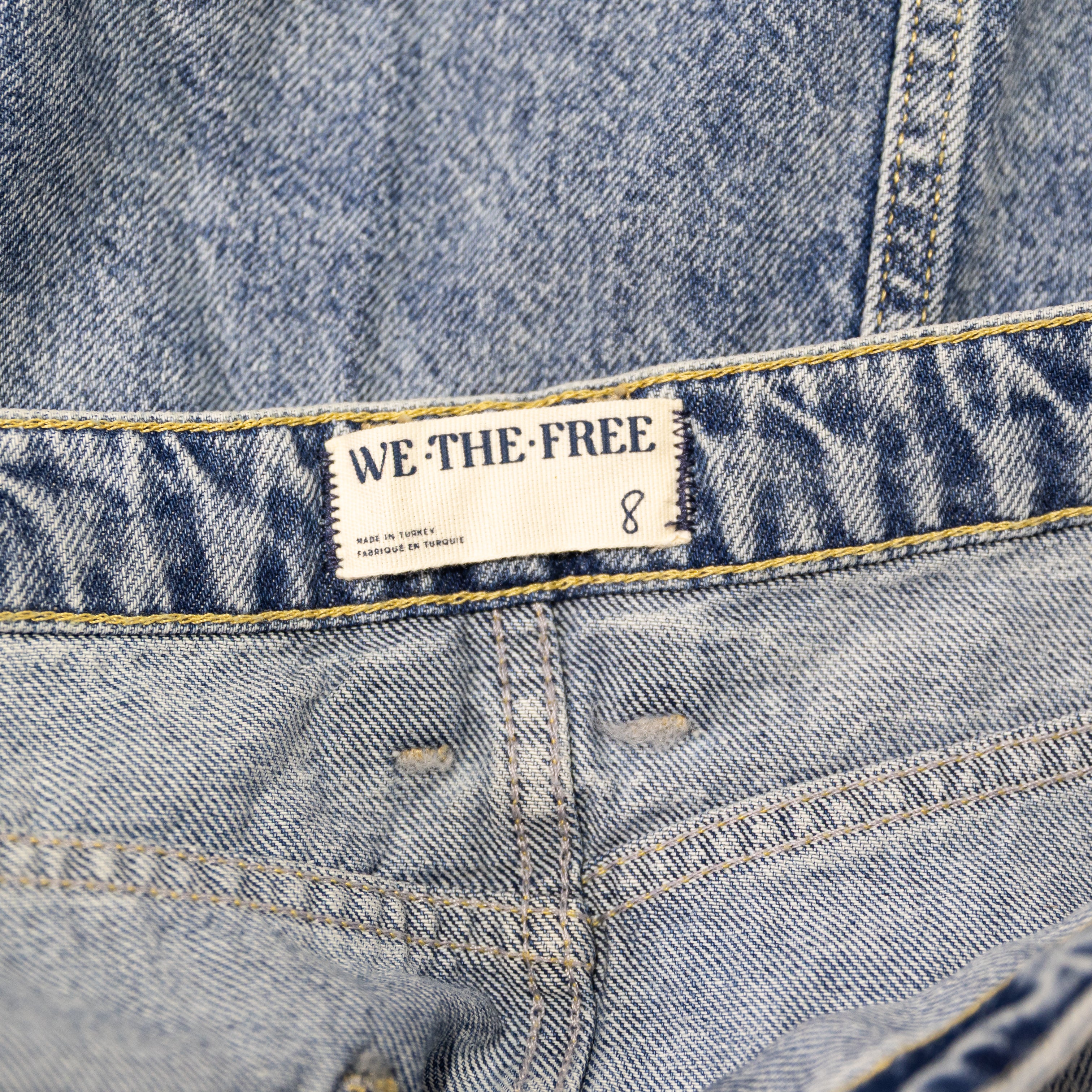 NEW Free People x We The Free Come As You Are Cotton Straight Maxi Jean Skirt 8