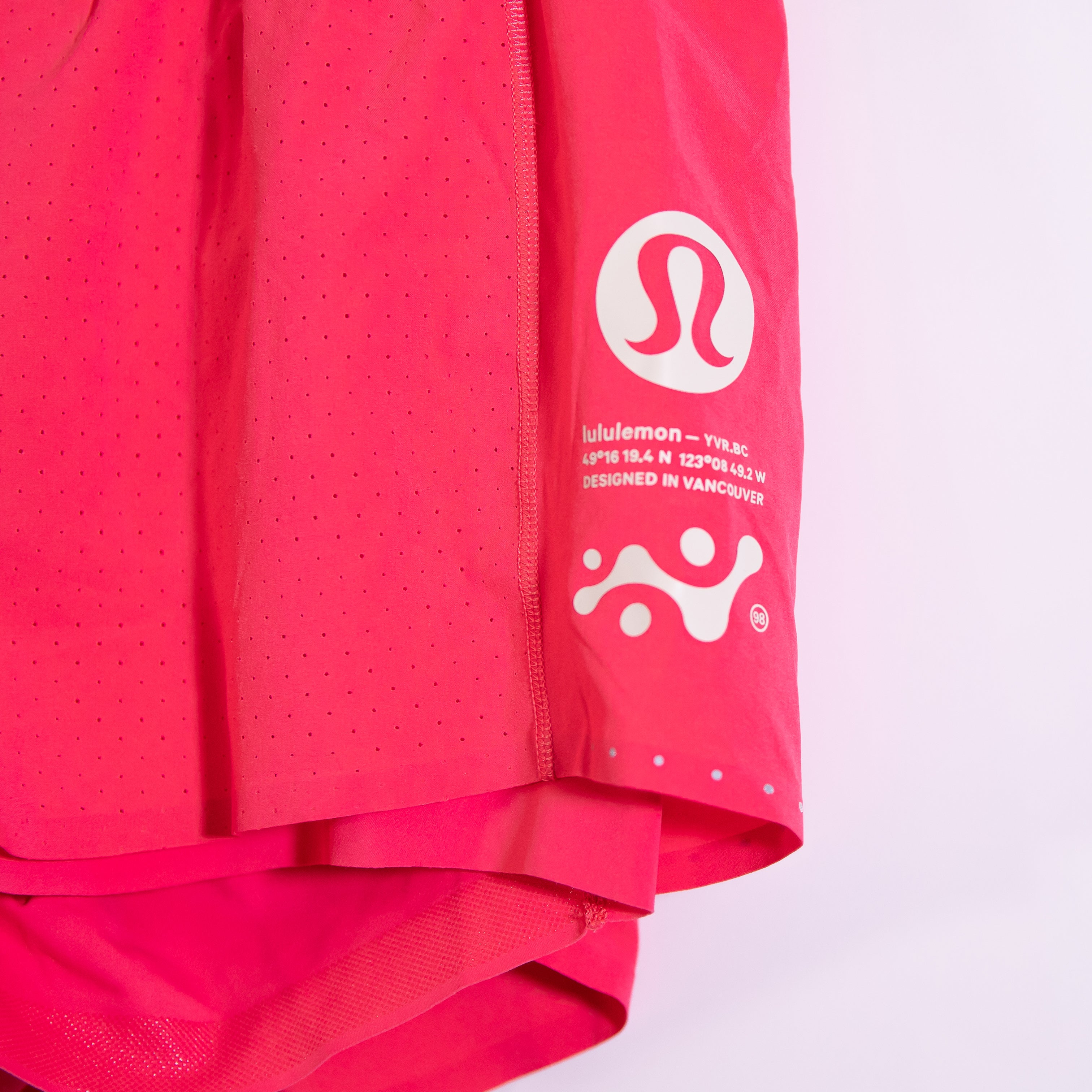 Lululemon Nulux Road To Trail High Rise Short Air-Sense Perforations Lip Gloss 8