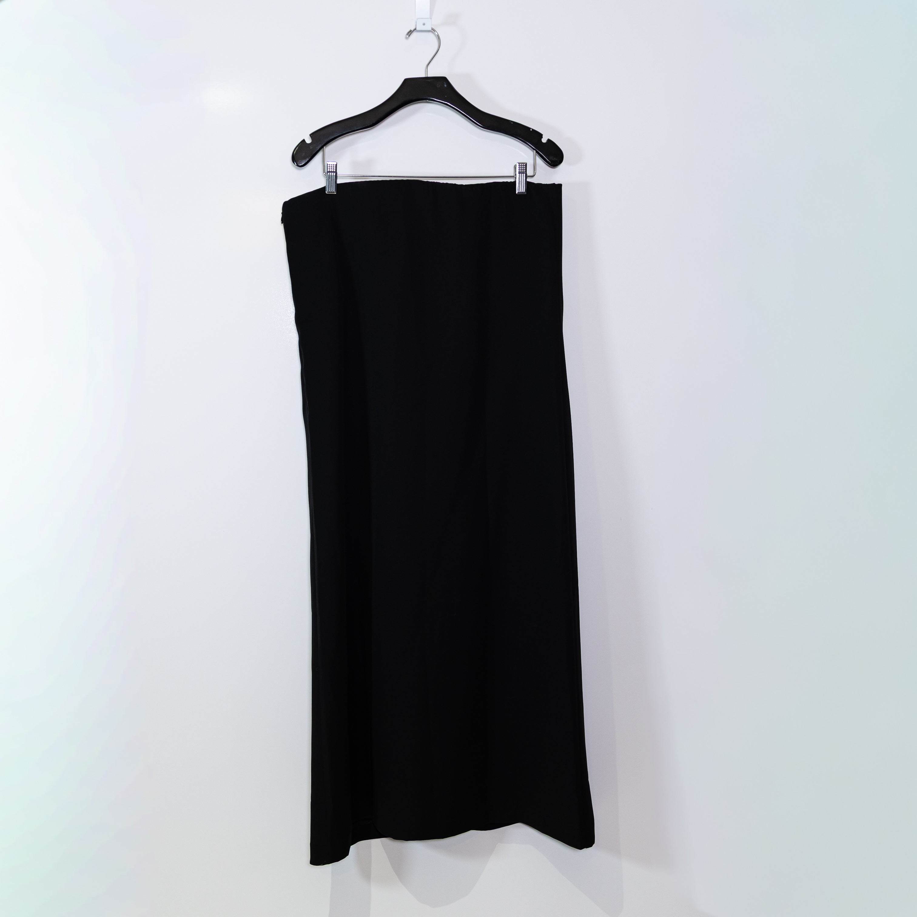 Tuckernuck Joelle Strapless Straight Line Column Midi Party Dress Black Large