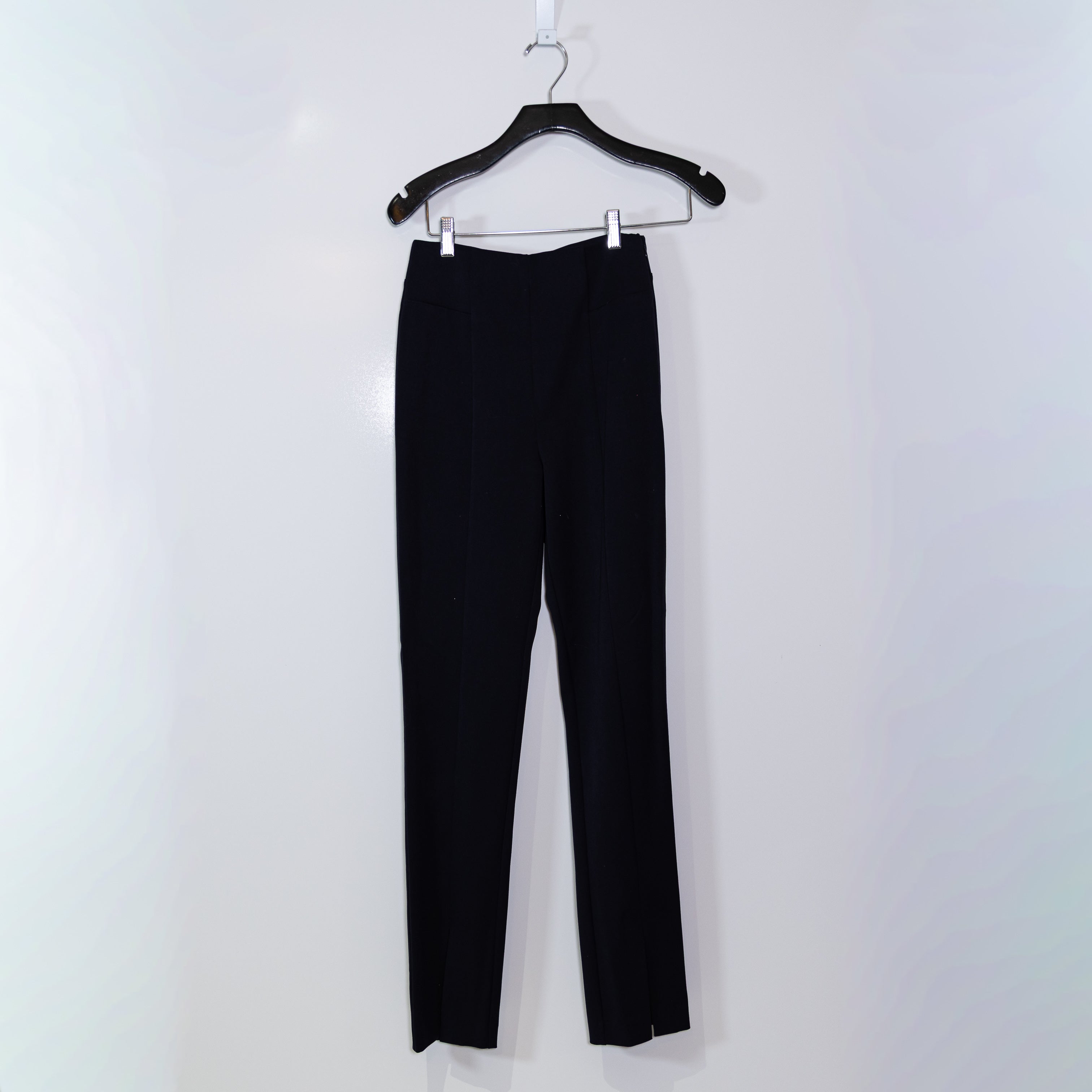 Favorite Daughter Collection Mid Rise Straight Leg Stretch Pants Night Sky Black