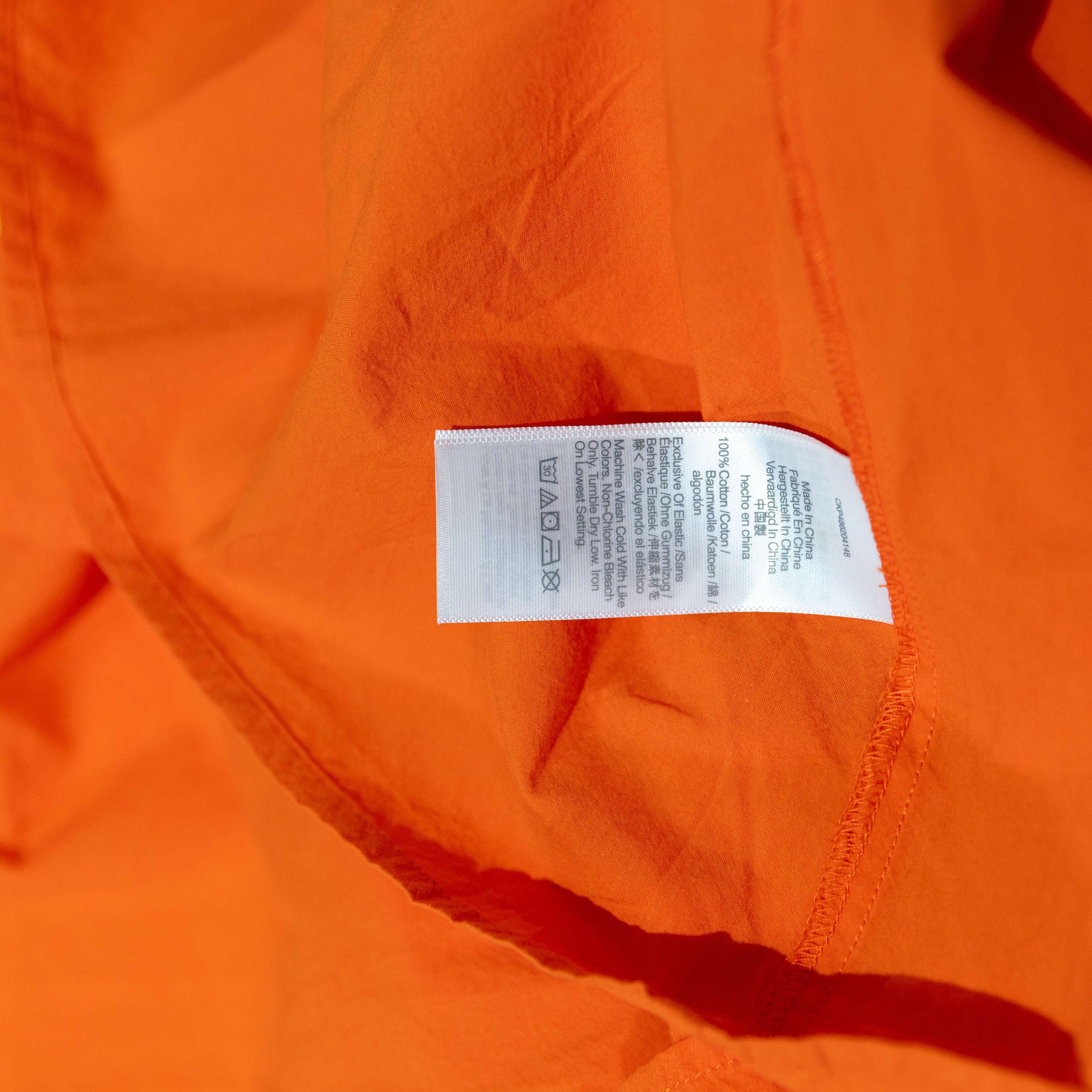 Madewell Smocked Halter Midi Dress In Poplin Cotton Brilliant Tangerine Orange 4