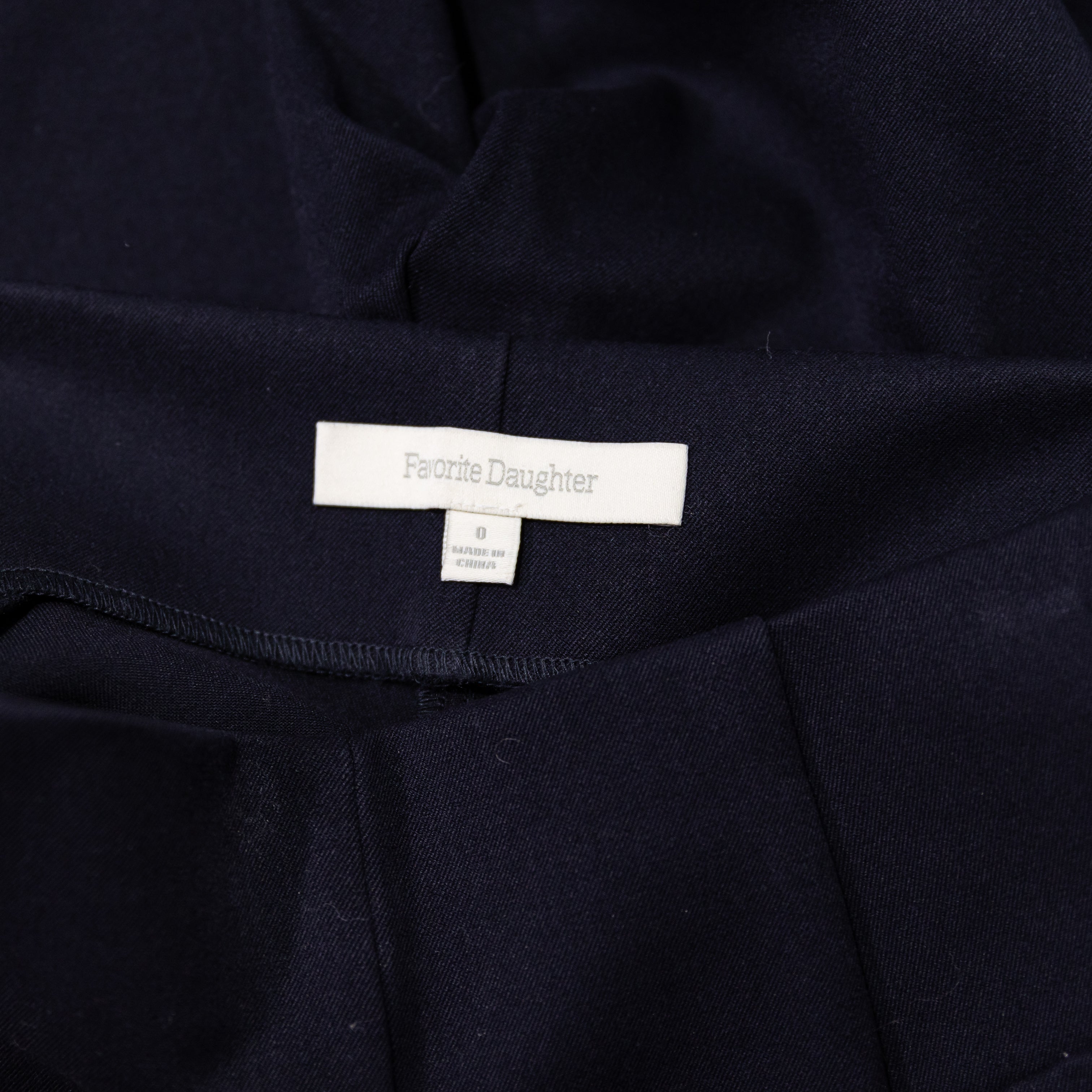Favorite Daughter Collection Mid Rise Straight Leg Stretch Pants Night Sky Black