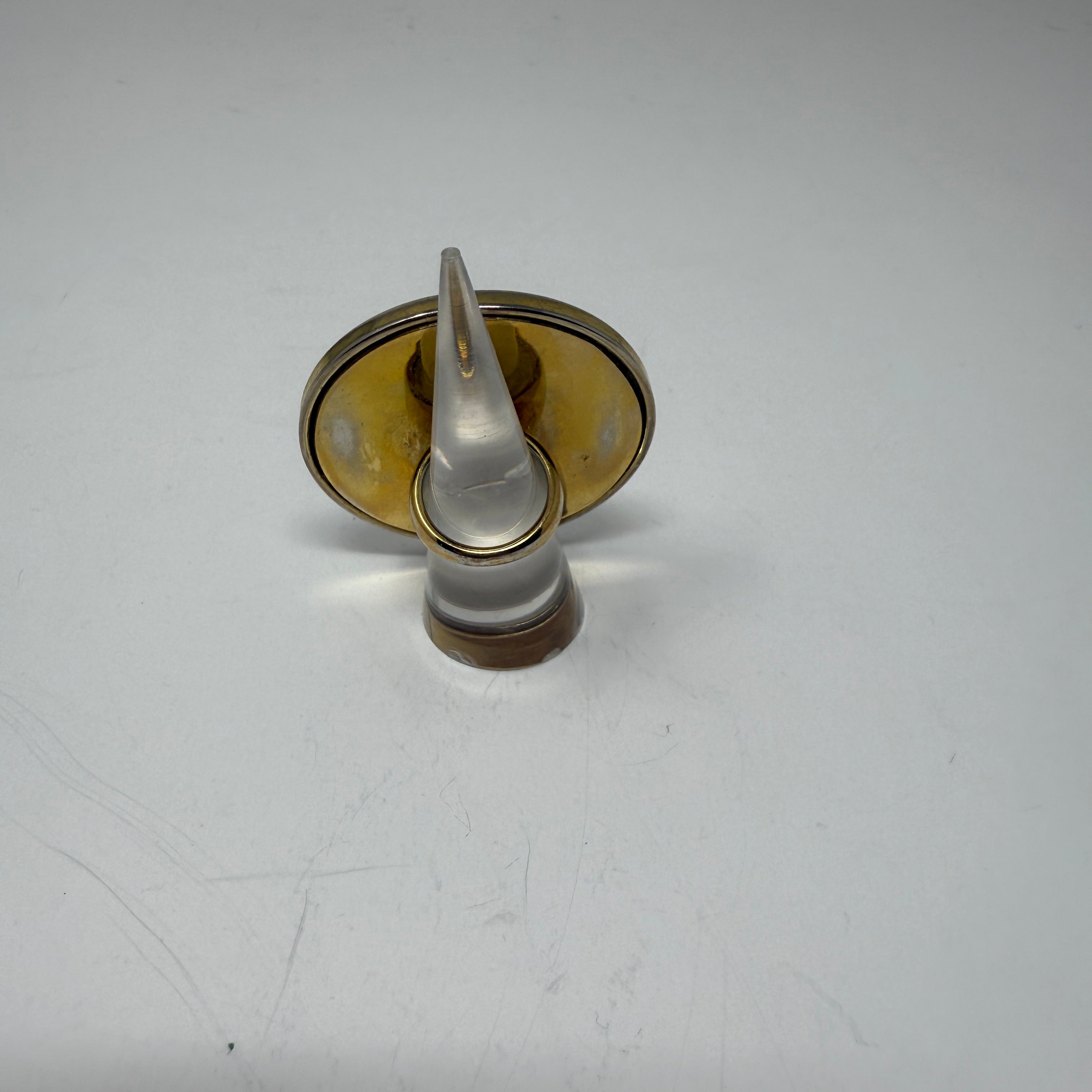 House Of Harlow 1960 Sunburst Gold Plated Leather Cocktail Statement Ring 5.5