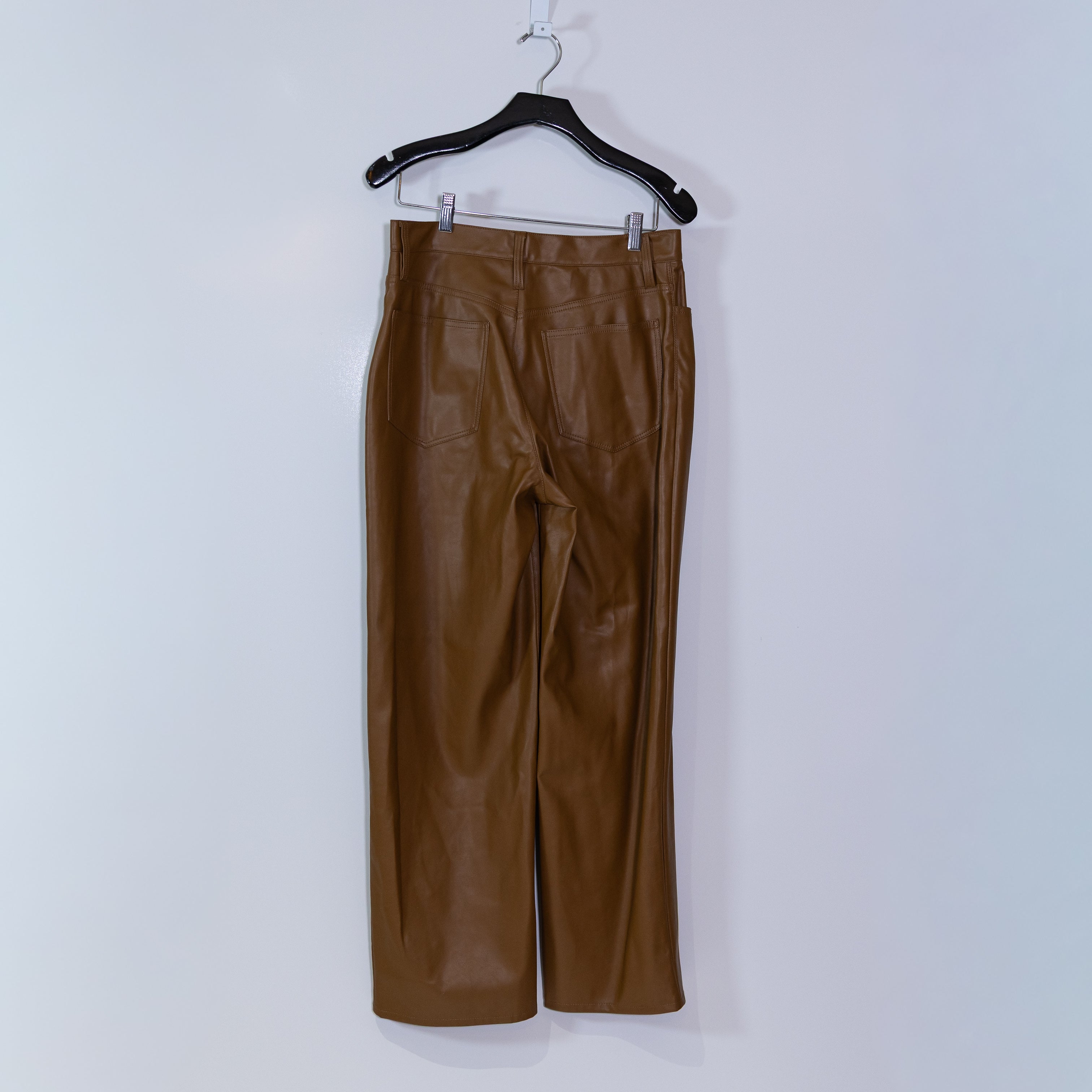 Madewell The Perfect Vintage Wide-Leg Pant Faux Leather Edition Pecan Shell 28