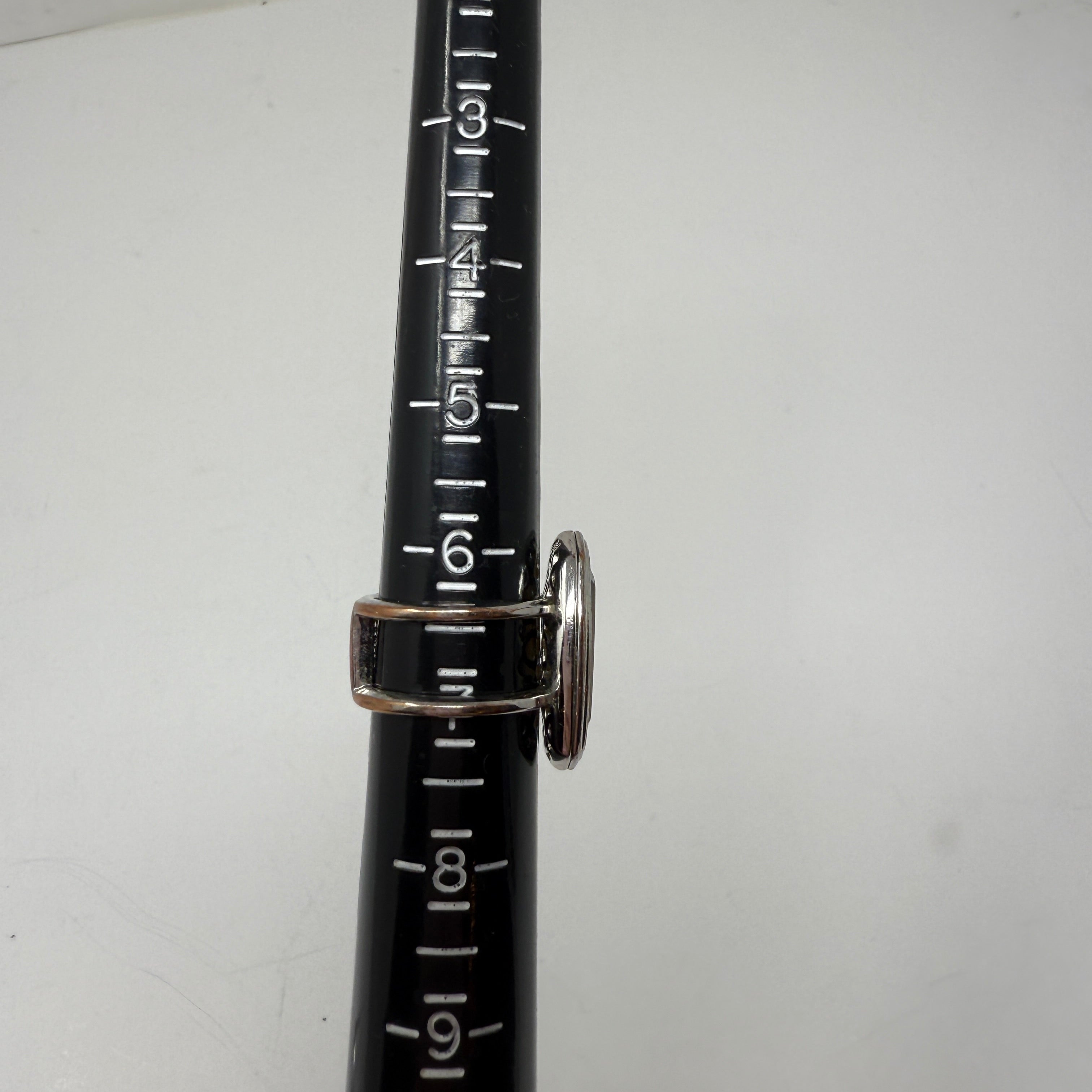 Kendra Scott Elyse Sterling Silver Double Band Ring Mother Of Pearl Stone 6.5