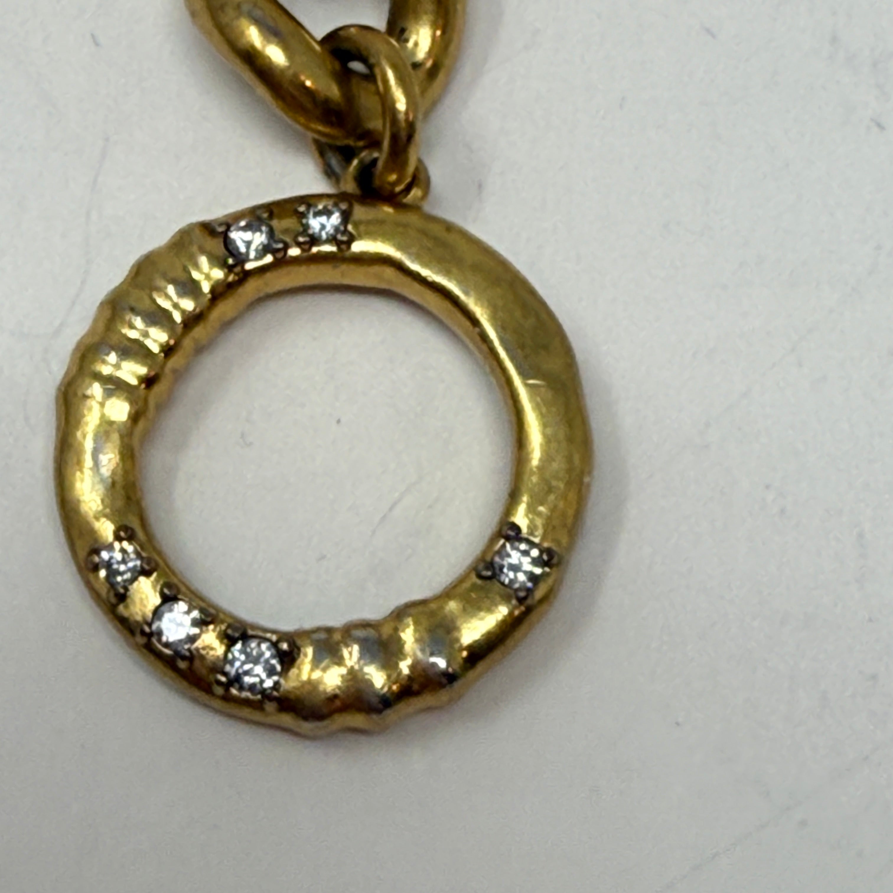 Kendra Scott Whitley 14k Yellow Gold Plated Chain Link Crystal Toggle Bracelet