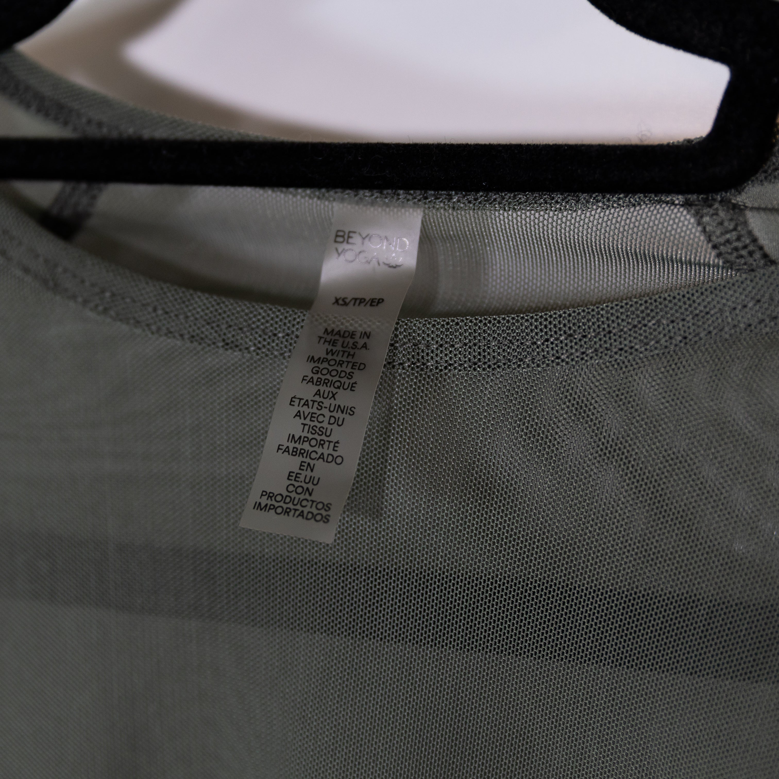 Beyond Yoga Women's Show Off Sheer Mesh Long Sleeve Cropped Top Modern Olive XS