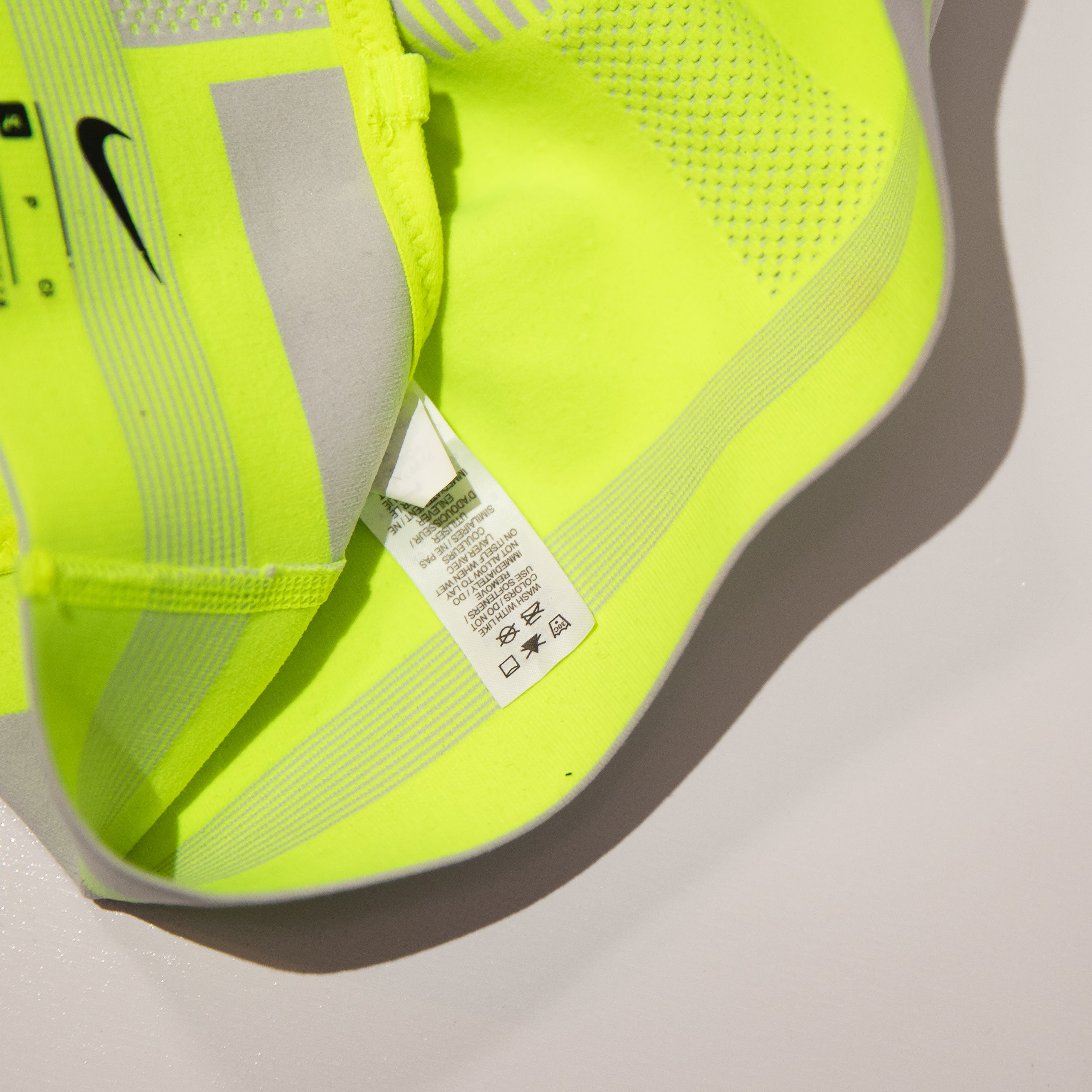 Nike Women's Flyknit Indy Athletic Work Out Sports Bra Vast Grey &amp; Volt Small