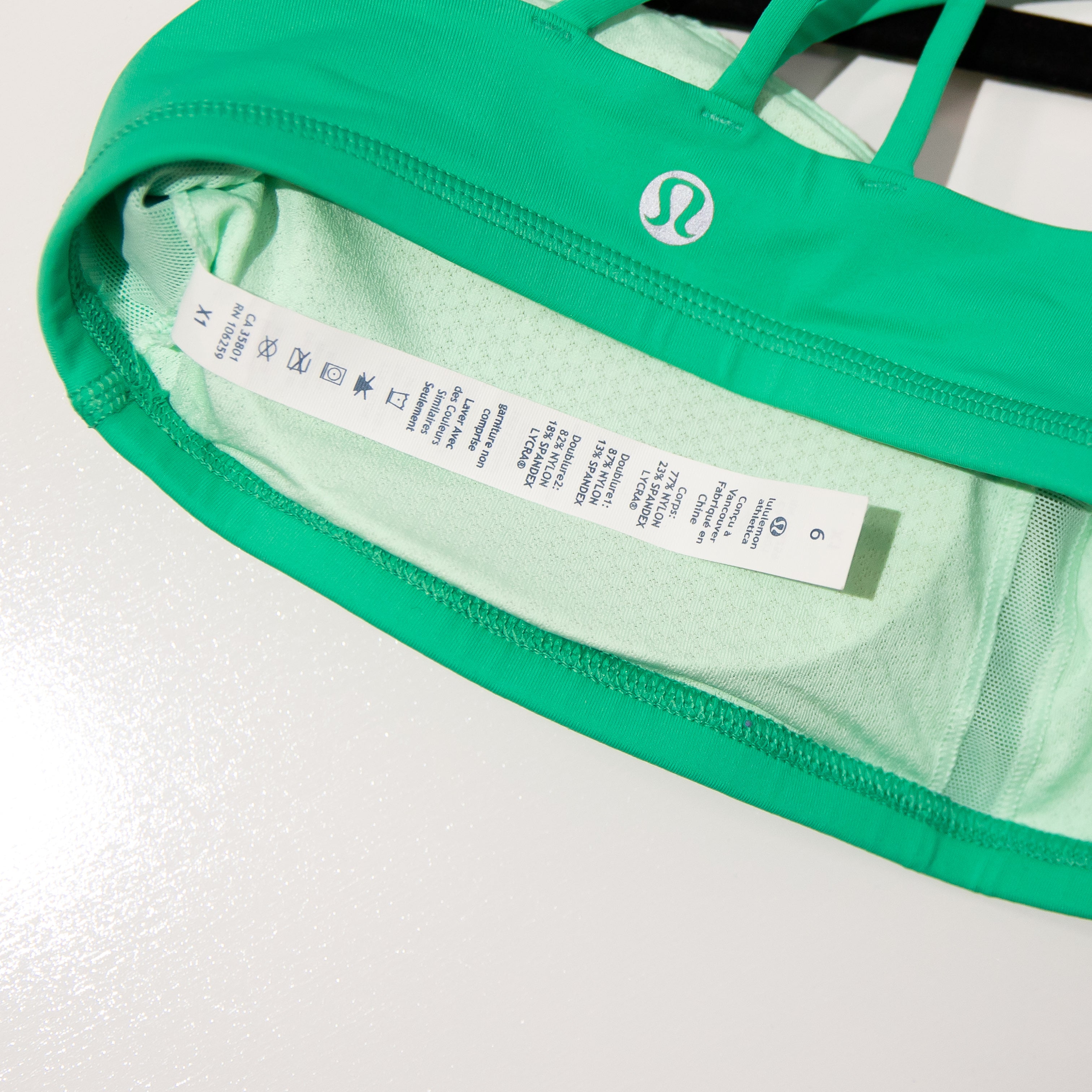 Lululemon Free To Be Athletic Work Out Strappy Sports Bra Solid Very Green 6