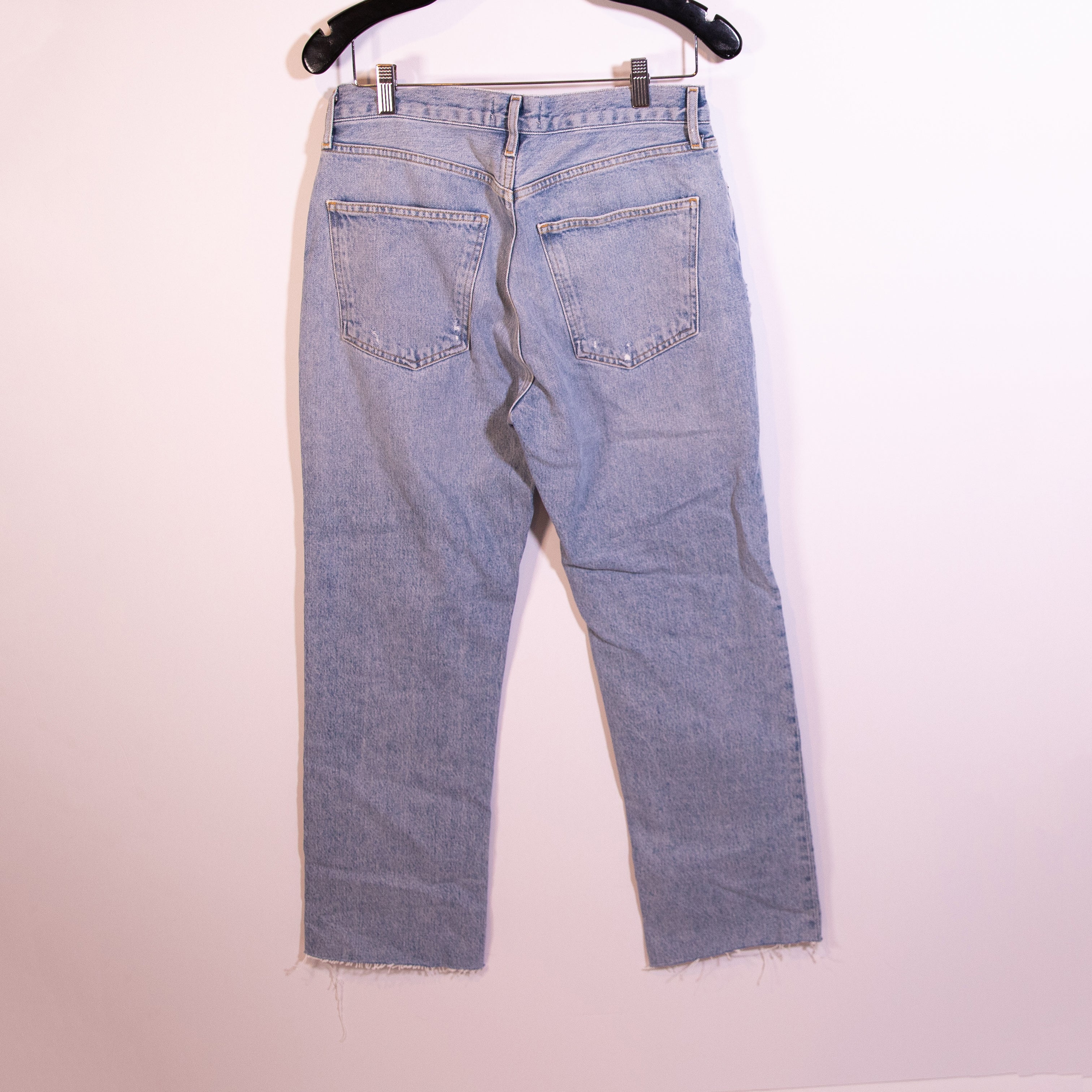 Agolde Women's Lana Straight Leg Cotton Denim Jeans Riptide Wash 28