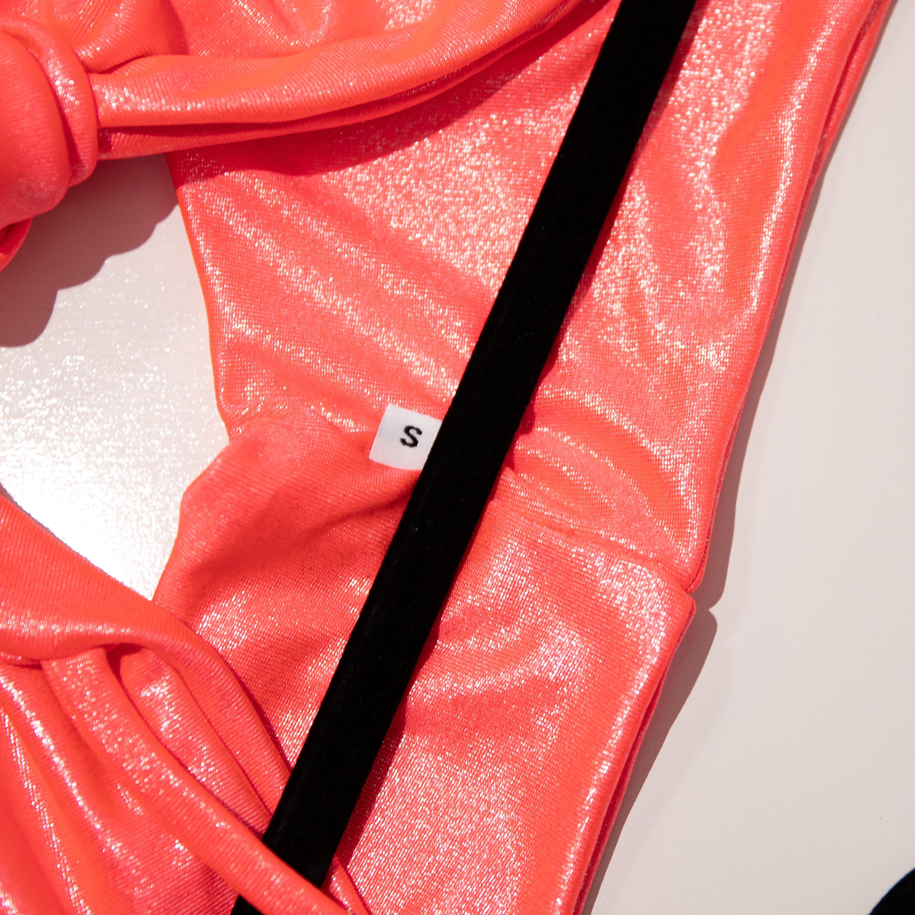 NEW J. Angelique Liquid Metallic Orange Sparkle Two Piece Set Top Midi Skirt S