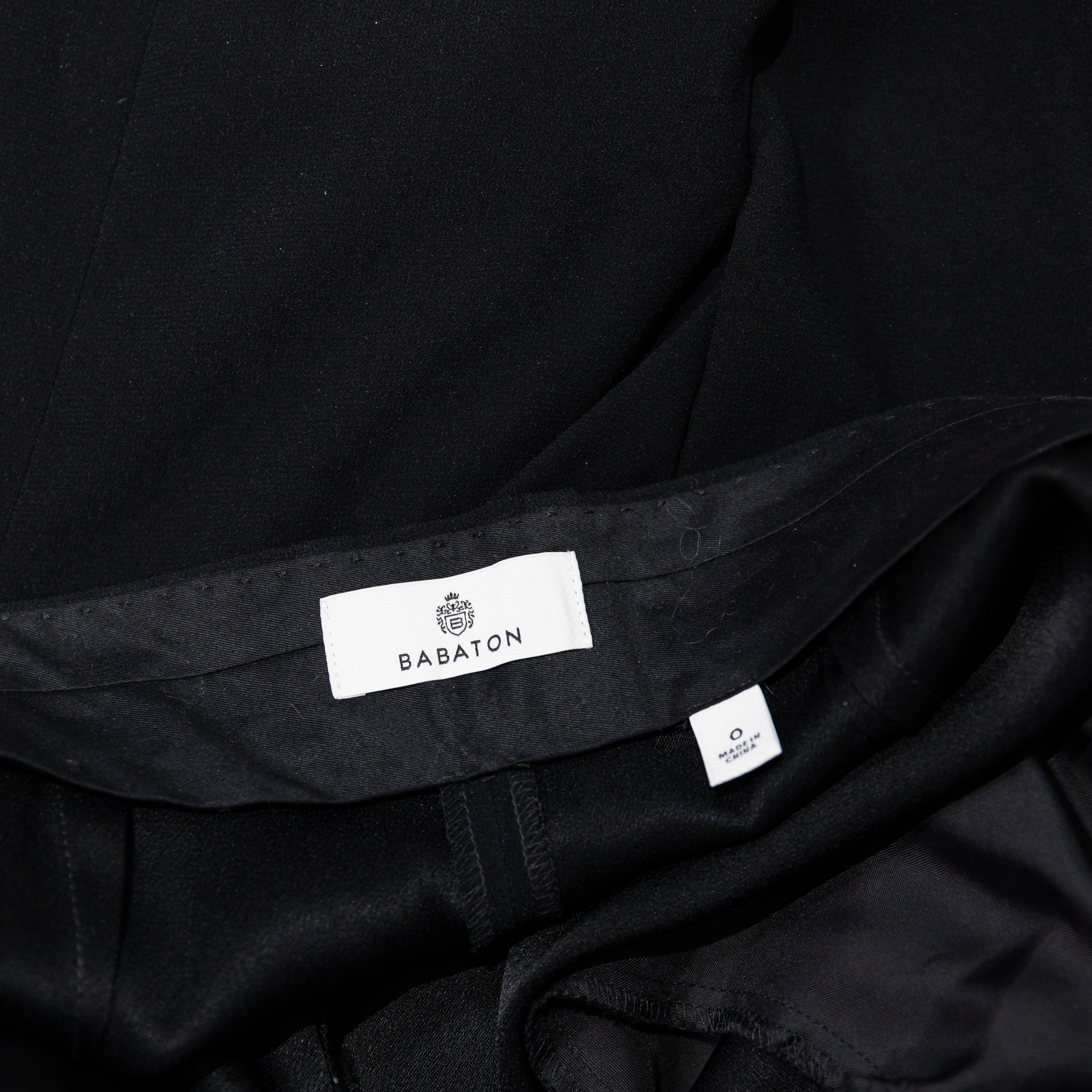 Babaton Aritzia Refined Cargo High Waisted Crepe Trouser Pants Black 0